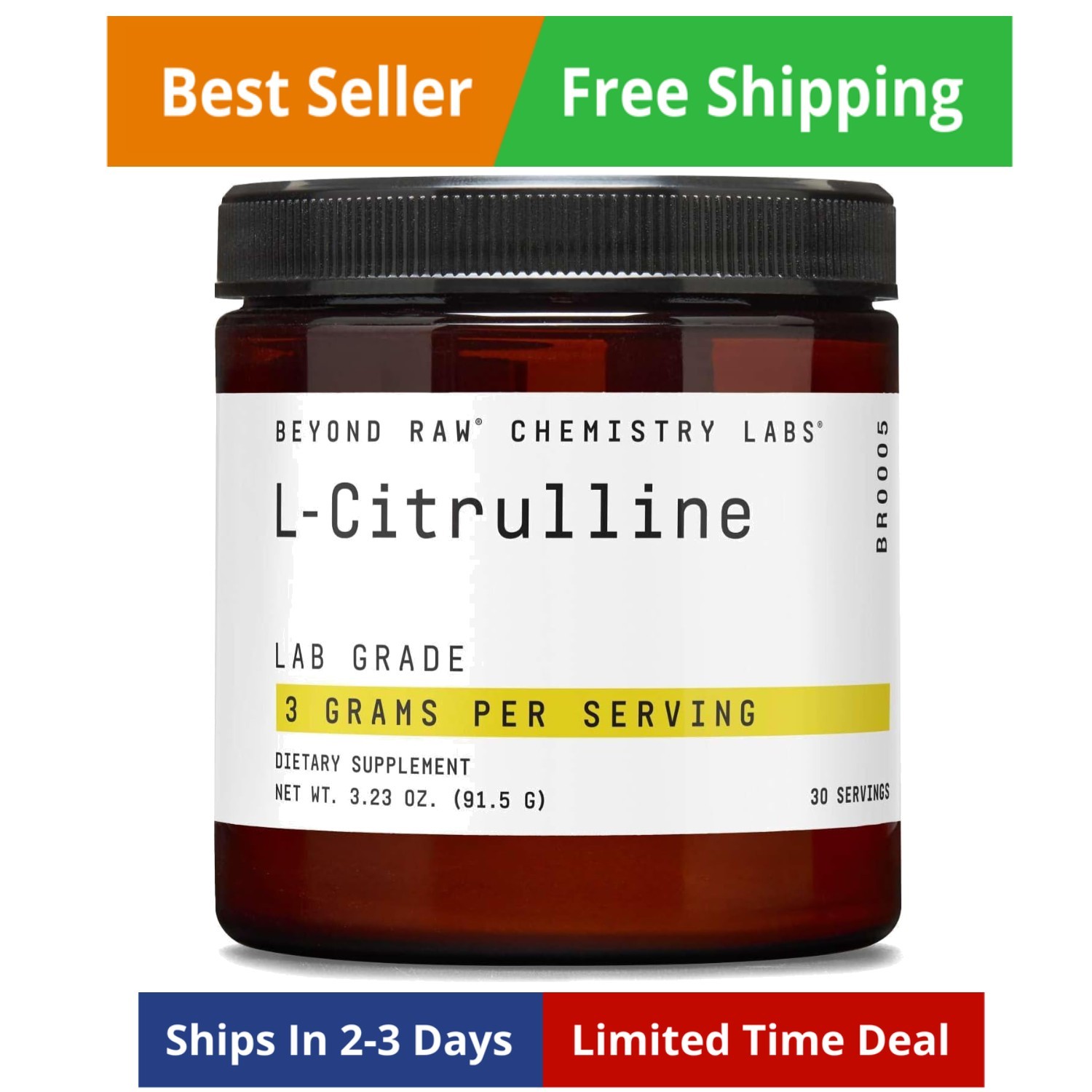 Chemistry Labs L-Citrulline Powder, Supports Peak Performance, 30 Servings