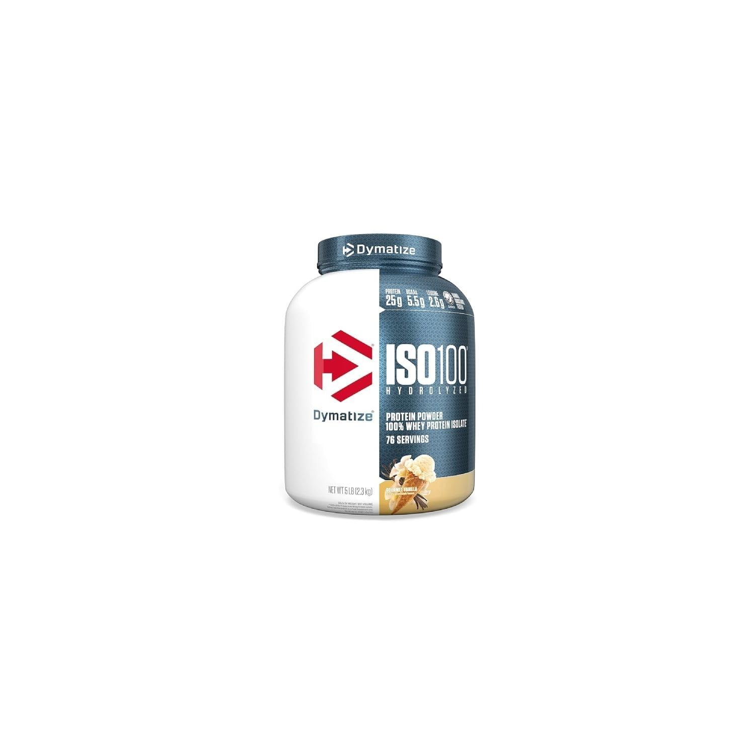 Dymatize ISO100 Hydrolyzed Whey Protein Isolate Vanilla 25g Protein 5lb