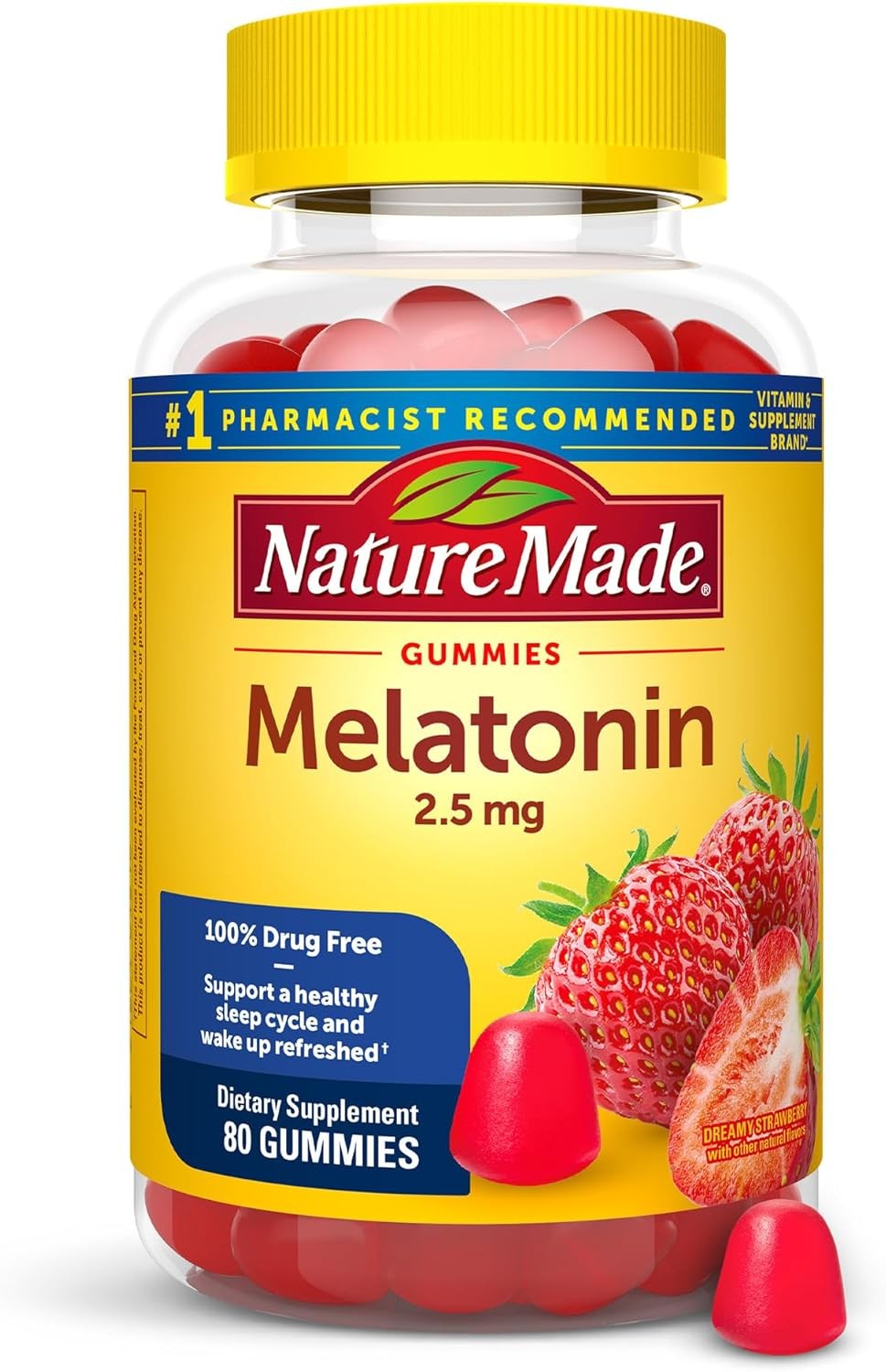 Nature Made Melatonin Gummies 2.5 mg, 80 Gummies