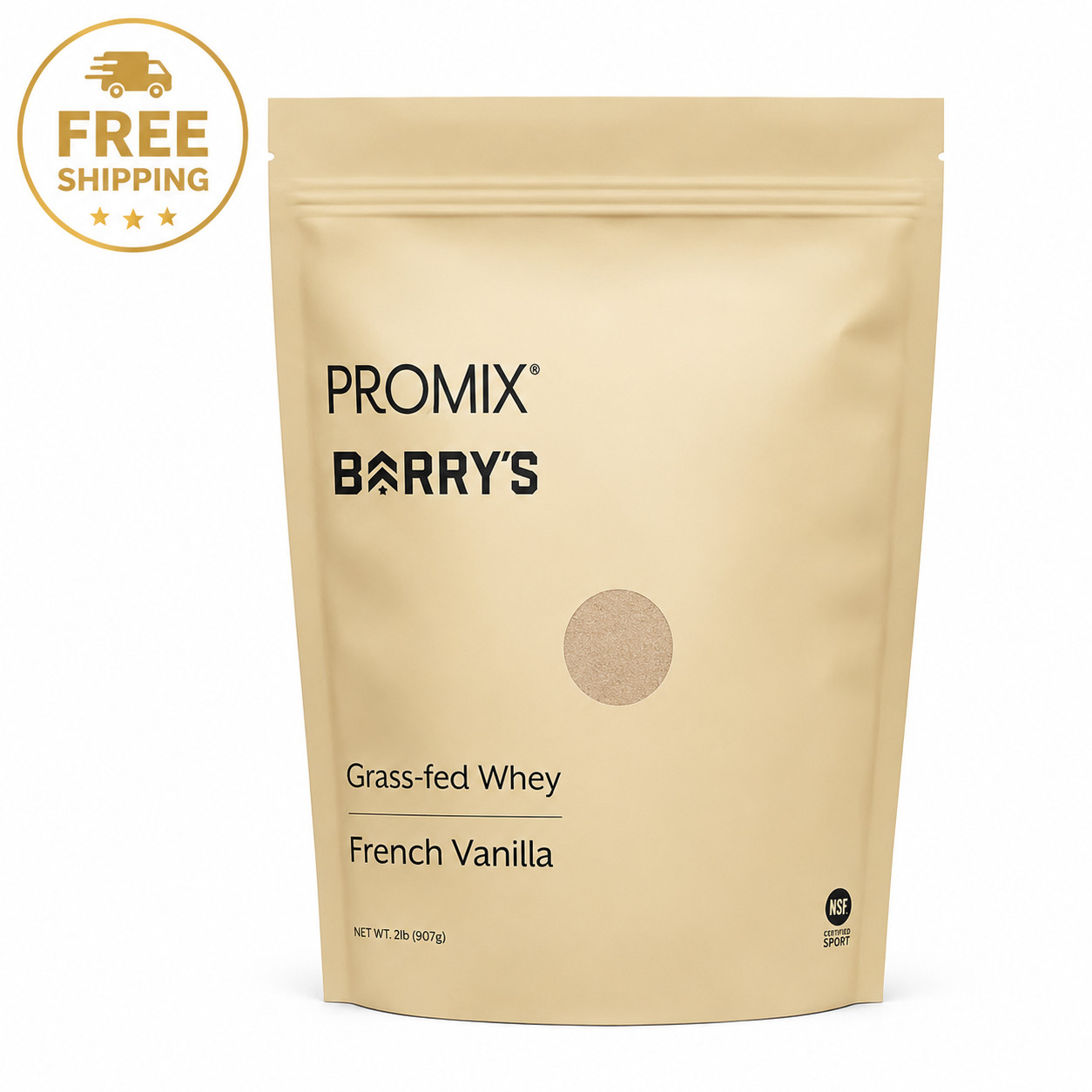 PROMIX x Barry’s Grass-Fed Whey Protein French Vanilla 2lb 35 Servings