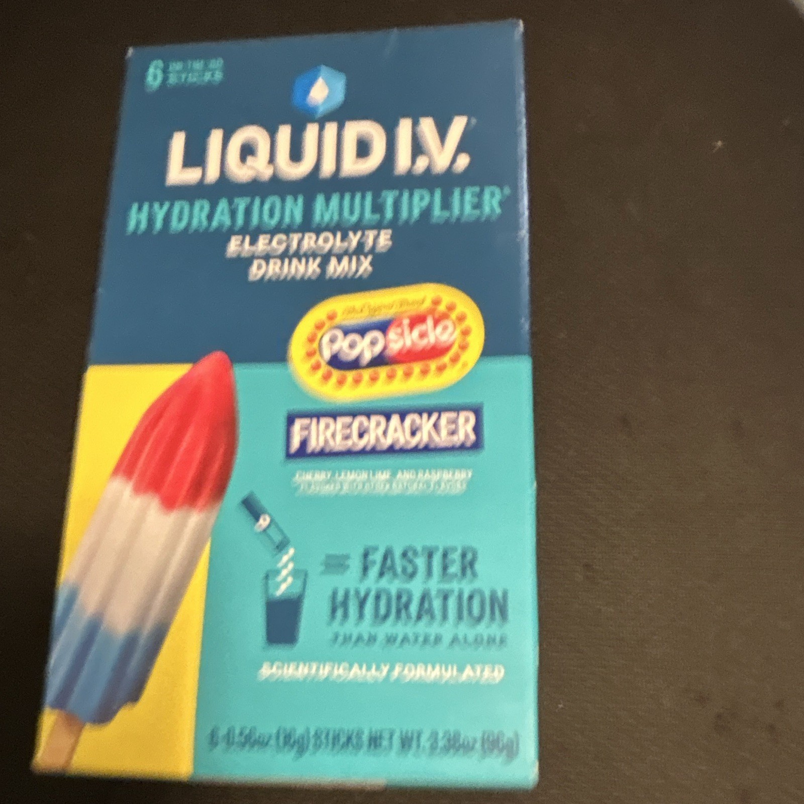Liquid I.V. Hydration Multiplier Electrolyte Drink Mix Powder Firecracker 6ct