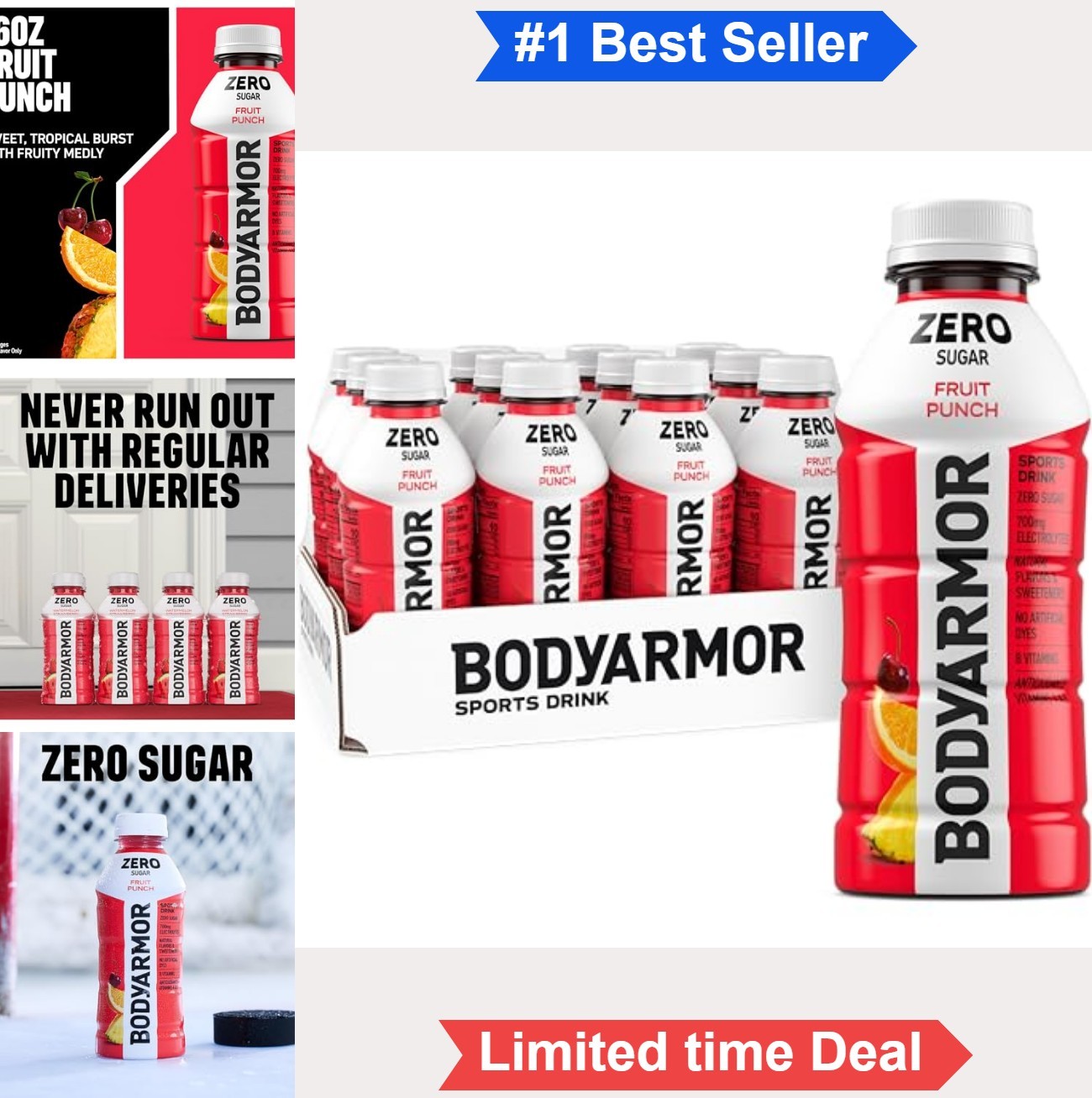 Electrolyte Drink Fruit Punch Zero Sugar 12 Pack 16 Fl Oz Antioxidant Hydration