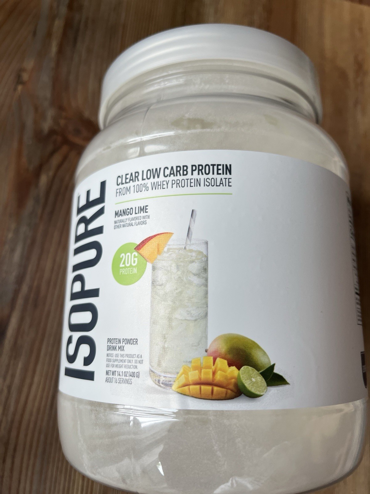 ISOPURE Clean Carb Protein from 100% Whey Protein Isolate, Flavor: Mango lime