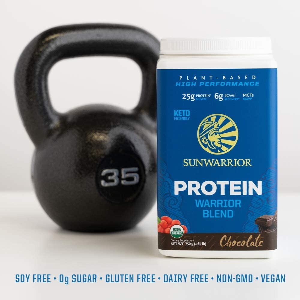 Sunwarrior – Warrior Blend, Plant Based, Raw Vegan Protein Powder (30 Servings)