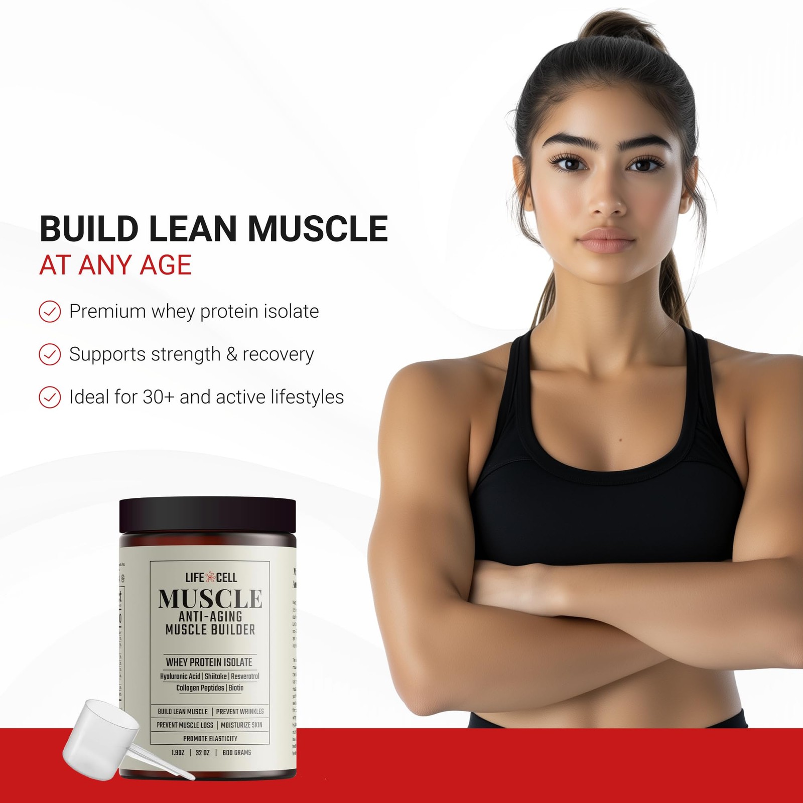 LifeCell Whey Protein – Anti-Aging Muscle Builder with Shiitake 600 Gram