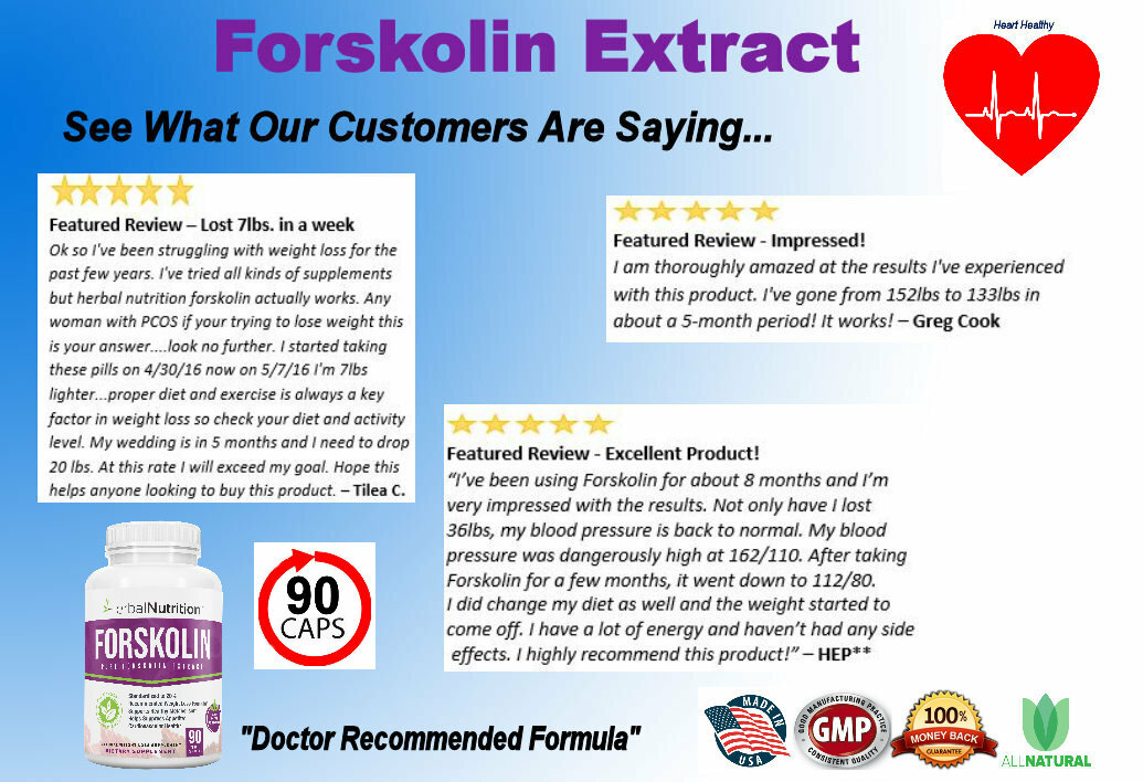 Forskolin Extract – 250mg At 20%, For Diet & Weight Loss *3 Pack* 270 Capsules!