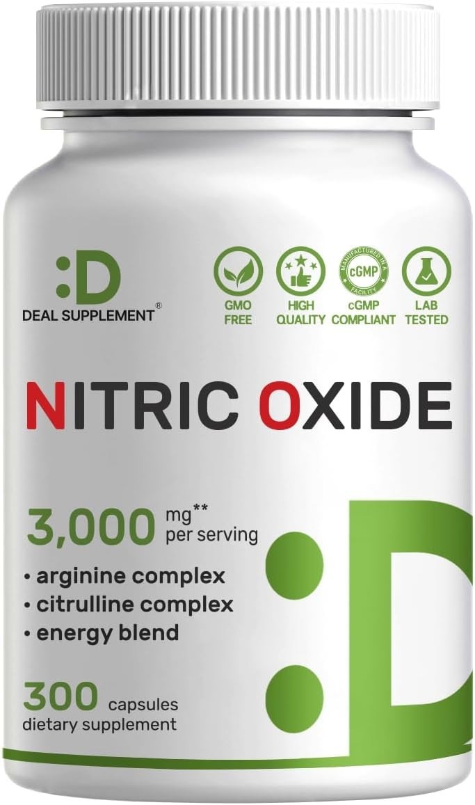 “Oxido Nitrico y L-arginina Extra Fuerte Para Aumentar La Energia Muscular 300Ct