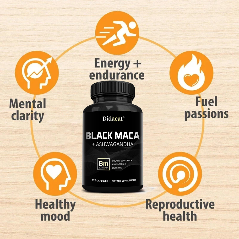 Maca Extract – Testosteron Booster Monster Test for Men 30 to 120 Capsules