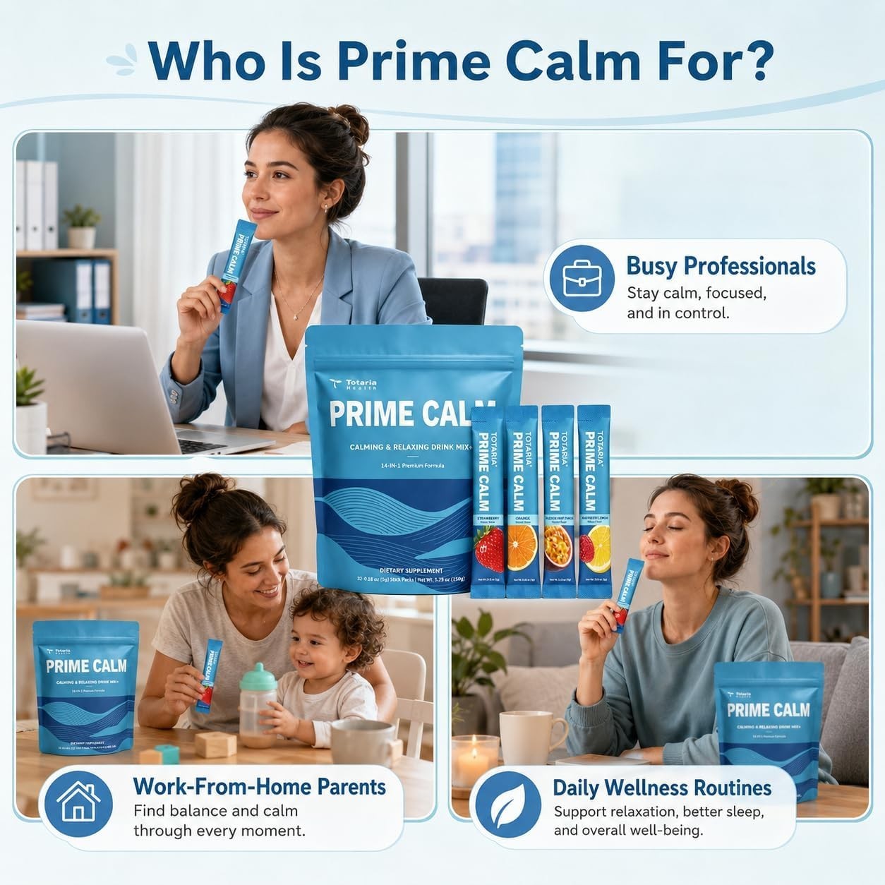 PrimeClam Drink Mix | Cortisol Reducer* Stress Mood & Sleep Aid with Magnesium