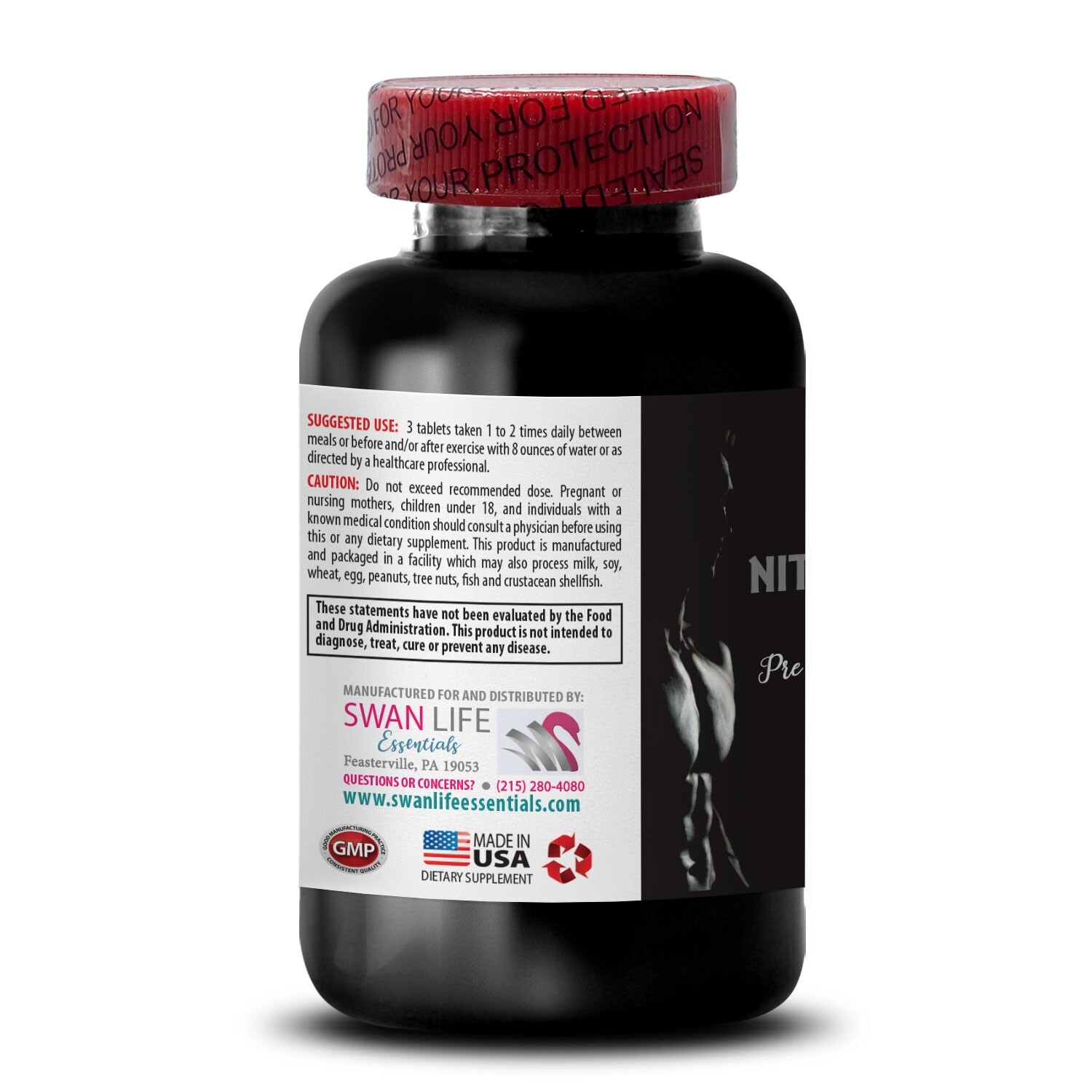 Focus Surge – NITRIC OXIDE BOOSTER – Muscle Drive 3 Bottles 180 Tablets