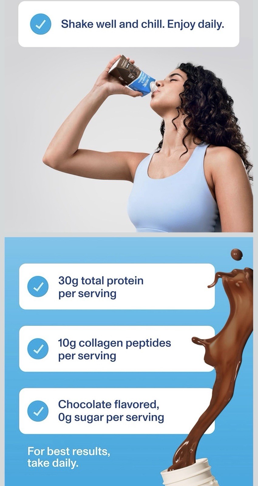 Vital Proteins Collagen Peptides Protein Shake Chocolate Gluten-Free 4 Pack