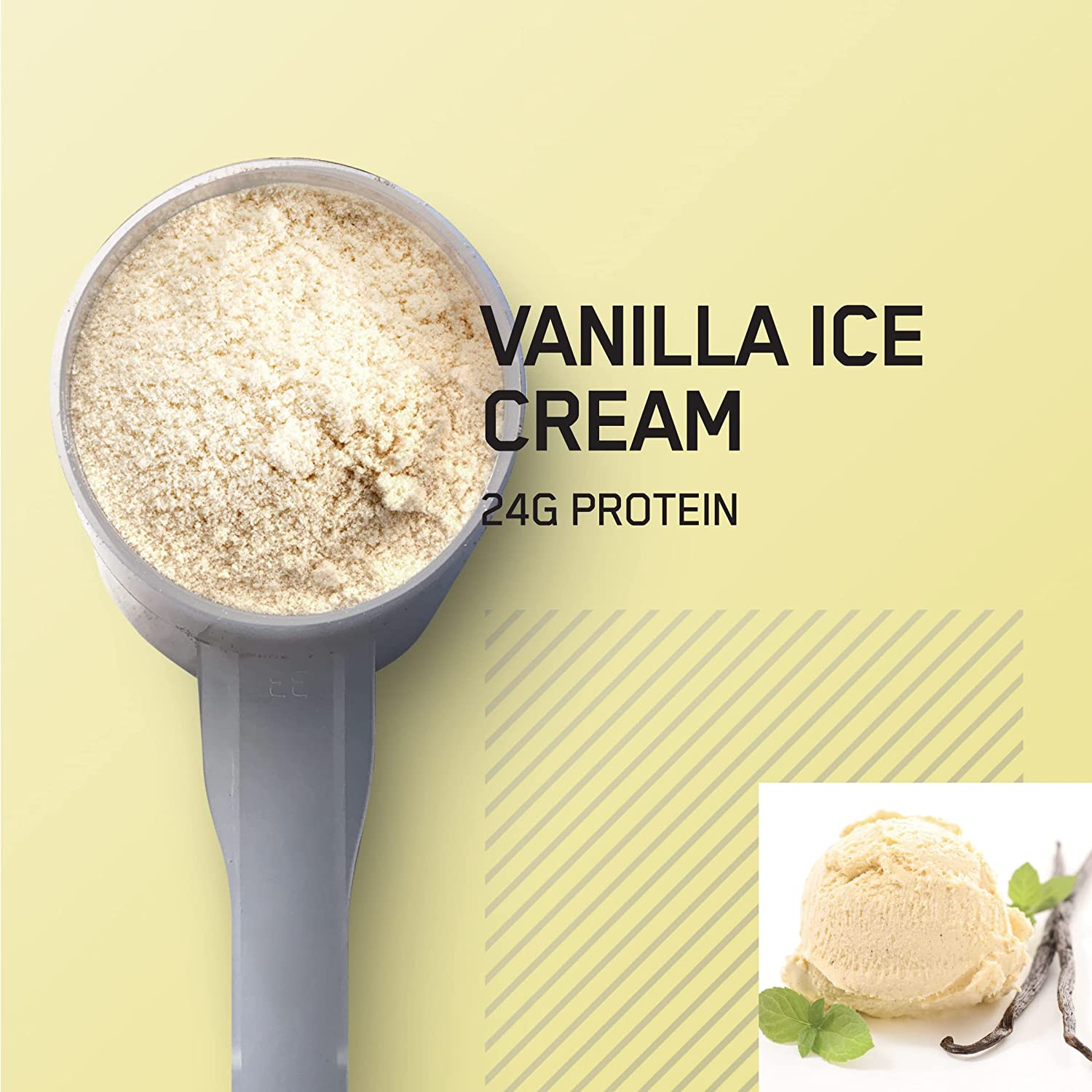 Optimum Nutrition Gold Standard 100% Whey Protein Powder Vanilla Ice Cream 5 Lb