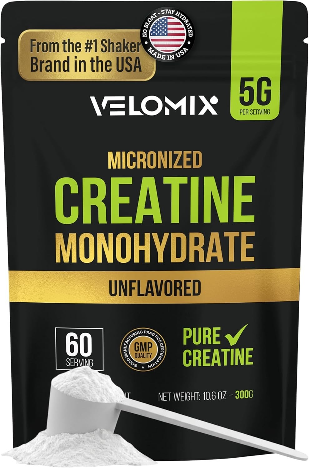 Daily Use Micronized Creatine Powder – 5000mg, 60 Servings for Strength Gains