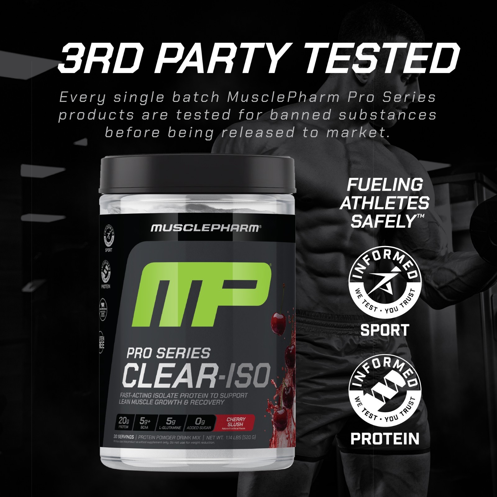 Pro Series Clear-ISO, Protein Powder Drink Mix, Cherry Slush, 1.14 lbs (520 mg)