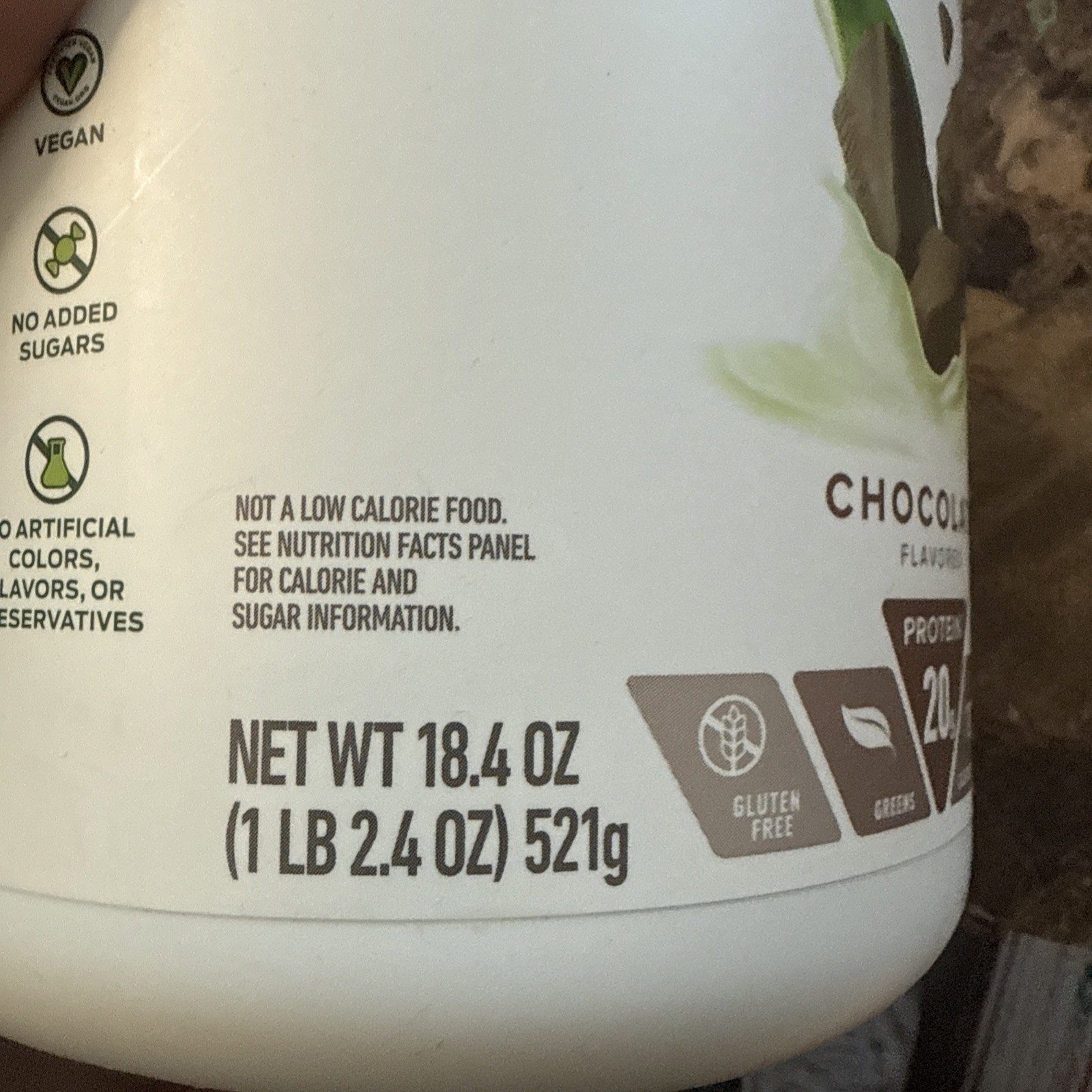 Vega Protein Greens Chocolate 18.4 Oz Approximately 16 Servings