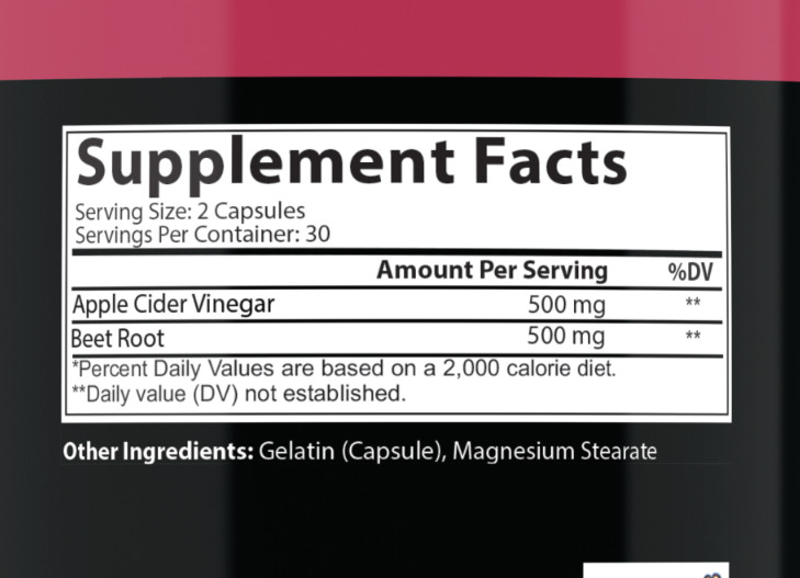 Detox Combo w/ Apple Cider Vinegar & Beet Root+ Monster Test Nitric Oxide 2-PK