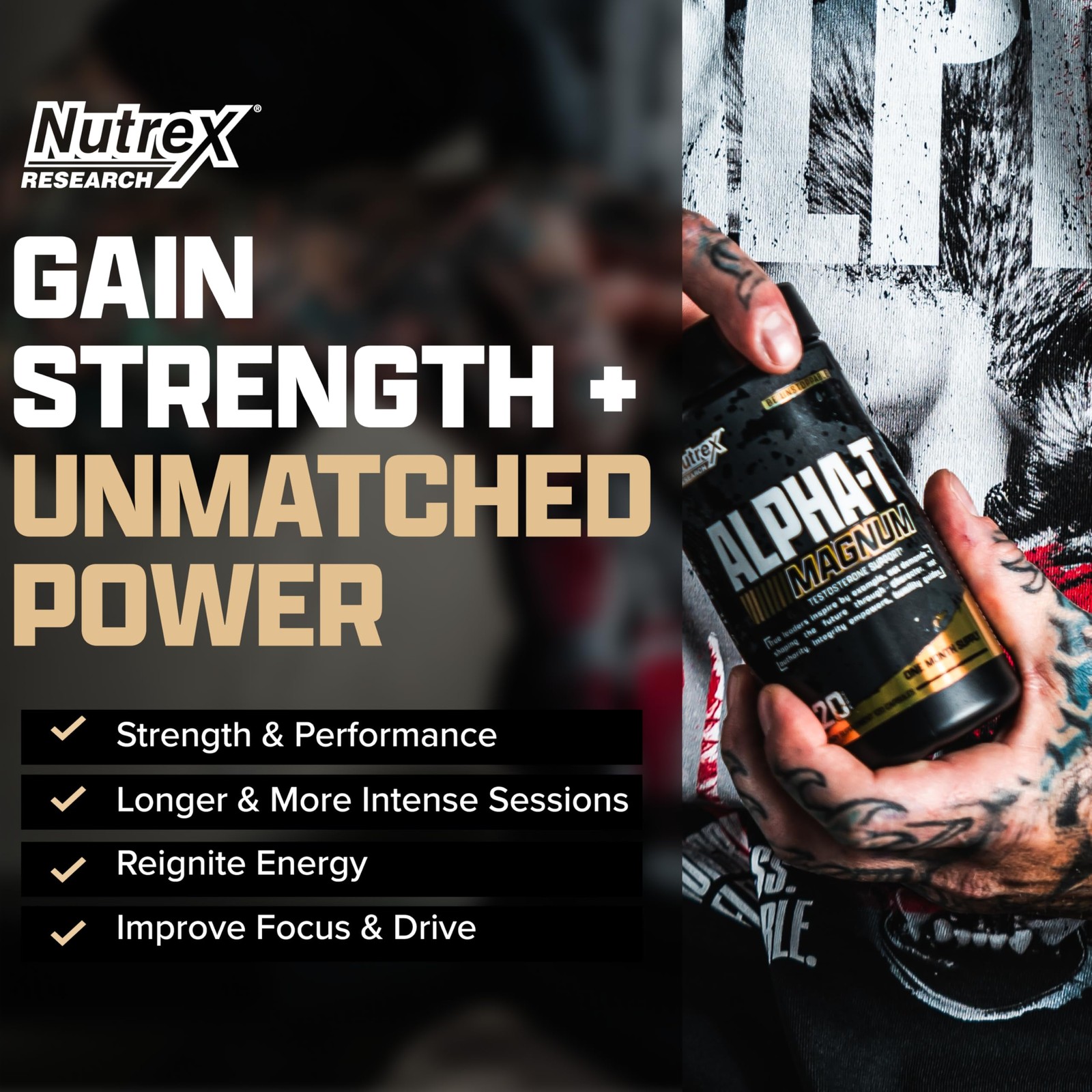 Nutrex Research Alpha-T Magnum Testosterone Support for 120 Count (Pack of 1)