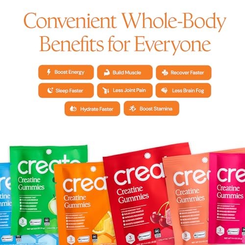Creatine Gummies 30ct Variety Pack Vegan Gluten Free NSF