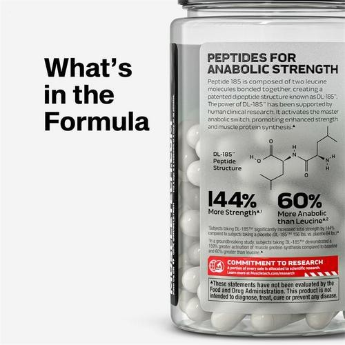 2*MuscleTech Muscle Peptide 185 Strength and Muscle Growth 84 Veg Capsules