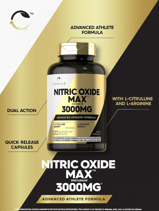 120 Pills Oxido Nitrico L-arginina Extra Fuerte Para Aumentar Energia Muscular