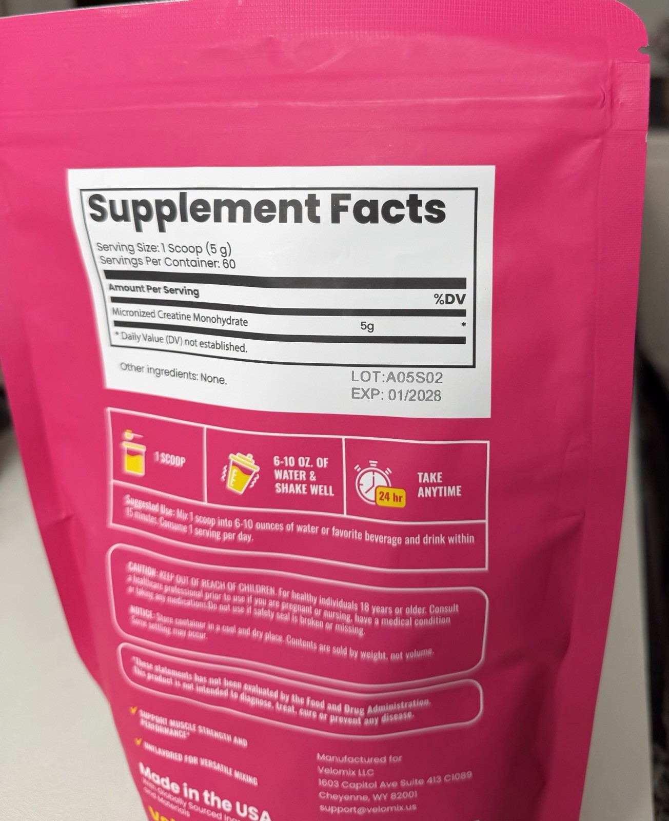 Micronized Creatine Monohydrate Powder – 300G (60 Servings)
