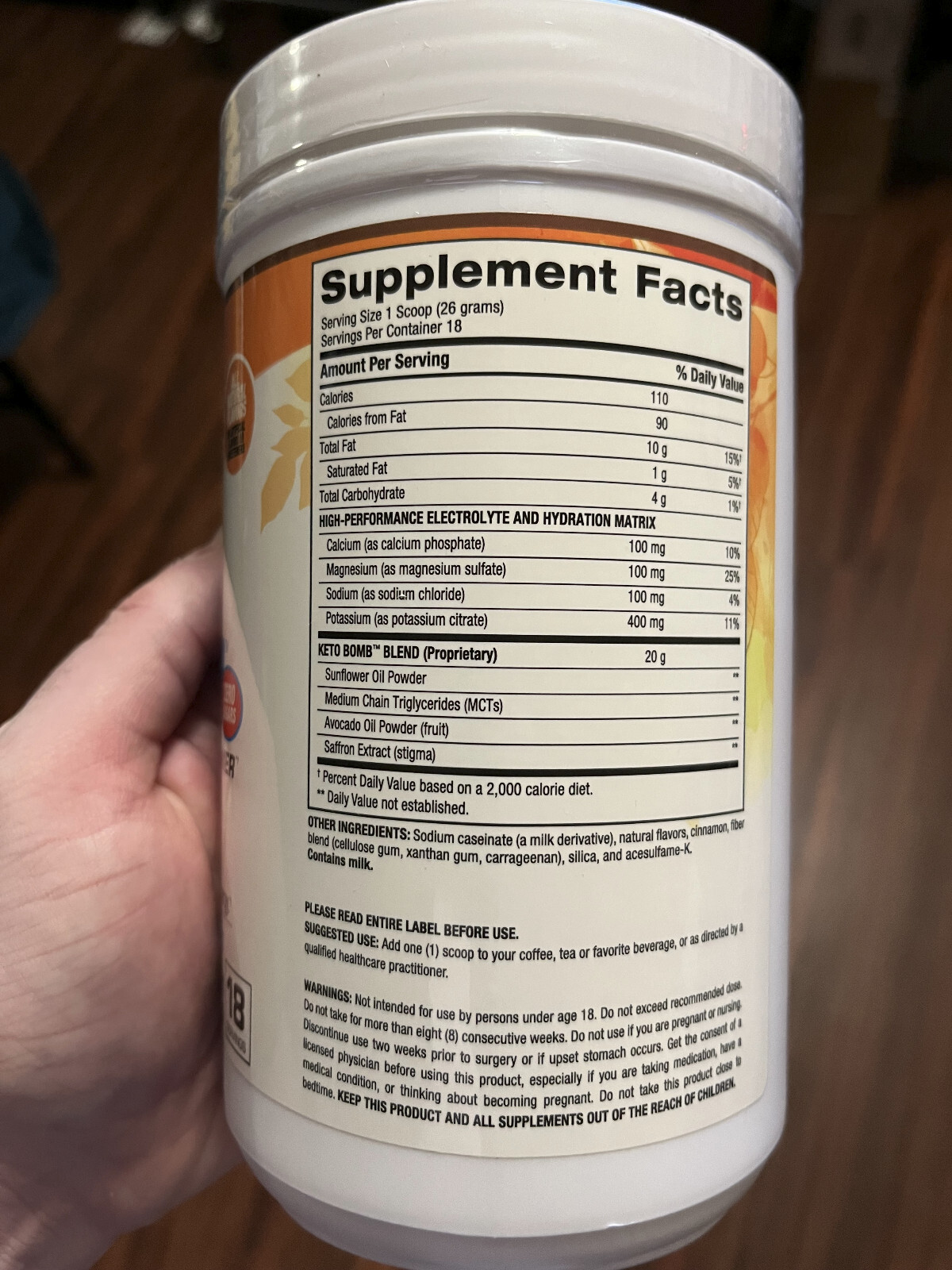 BPI Keto Bomb Coffee Creamer 1lb pumpkin spice SMALL DENT BUT GOOD
