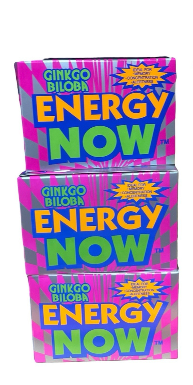 Energy Now Ginkgo Biloba Supplements 72 Pills 3 Pills In Each Pack 3 Boxes