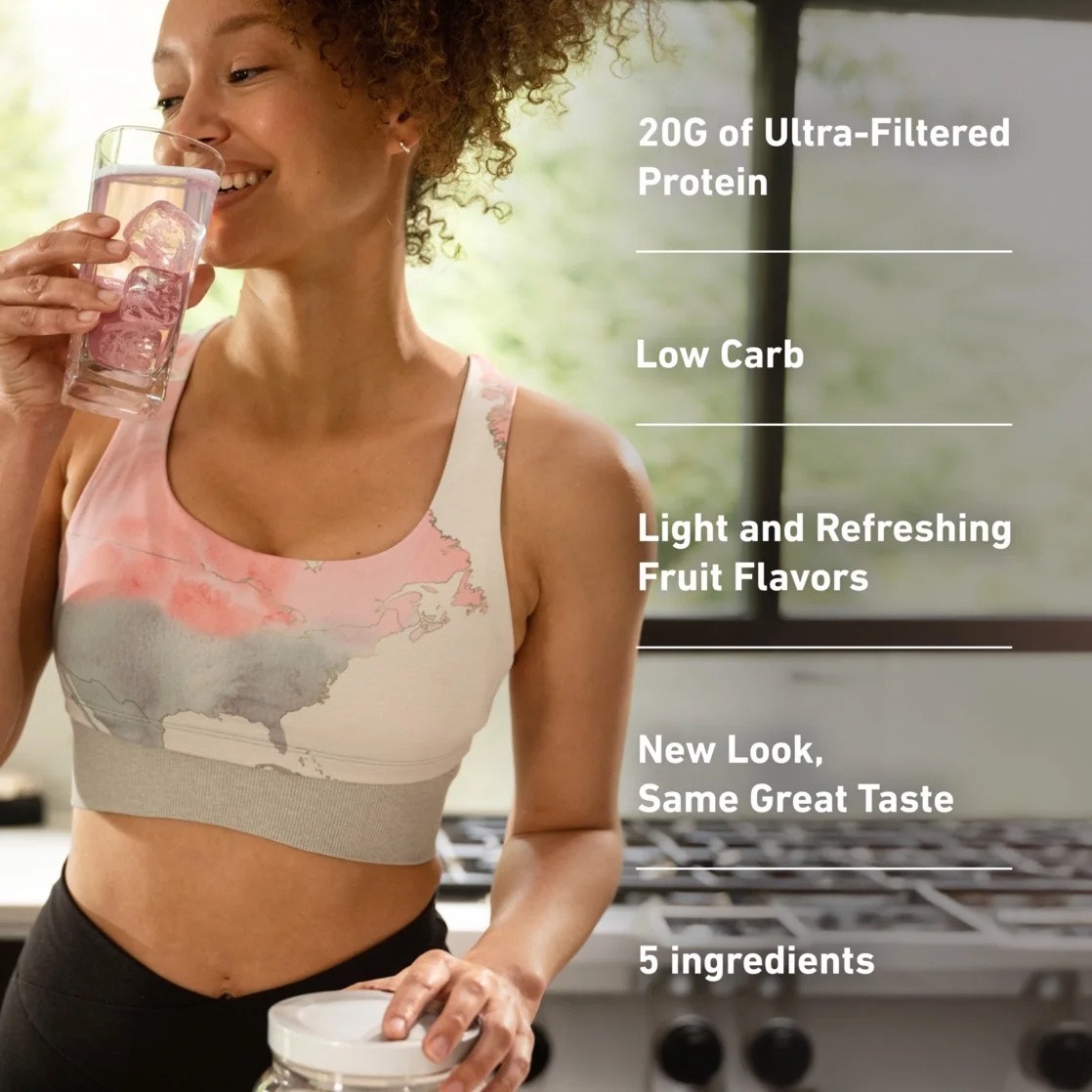 Isopure Clear Low Carb 100% Whey Protein Isolate Powder, Tropical Punch, 20g Pro
