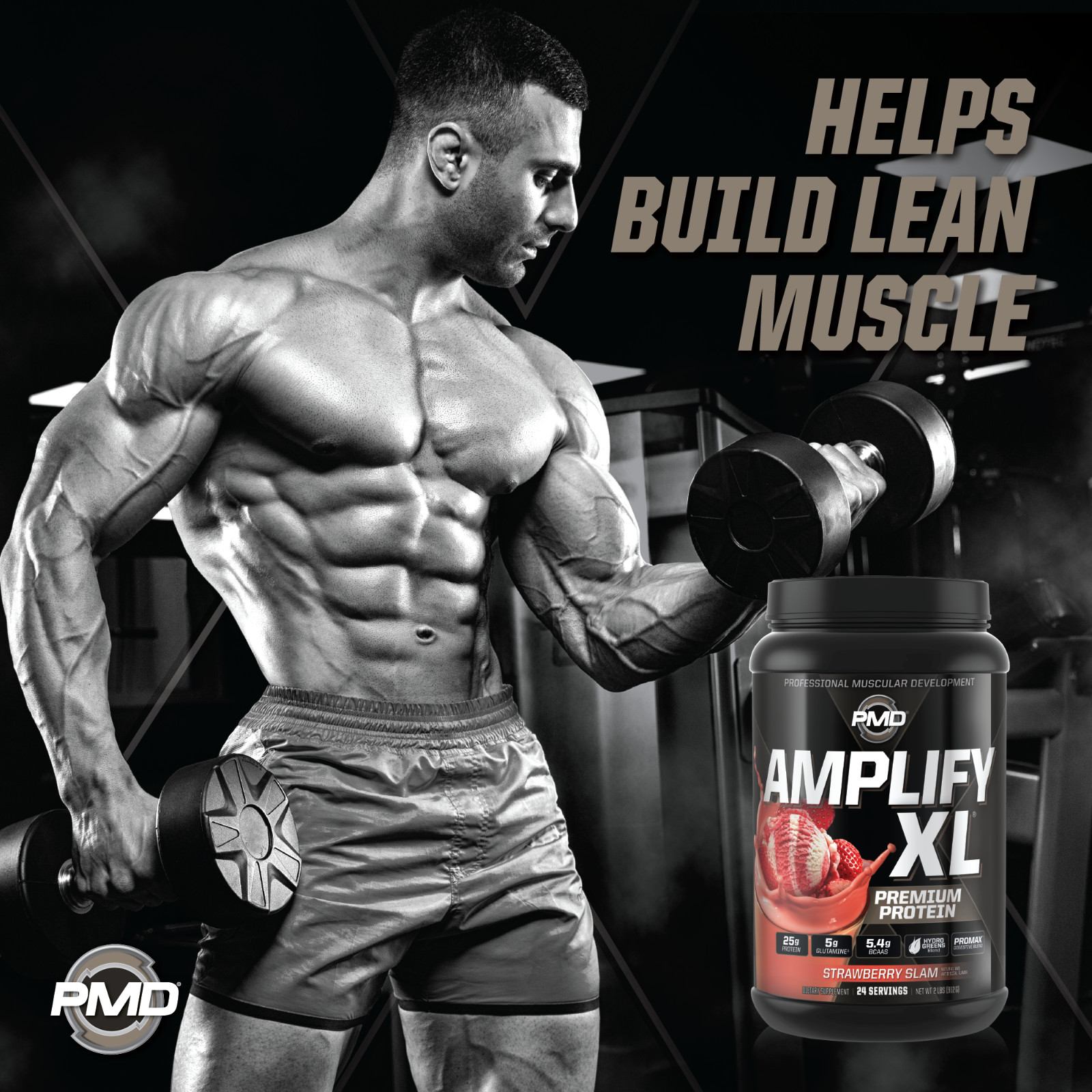 AMPLIFY XL Protein Matrix – Strength & Recovery – Strawberry Slam (24 Servings)