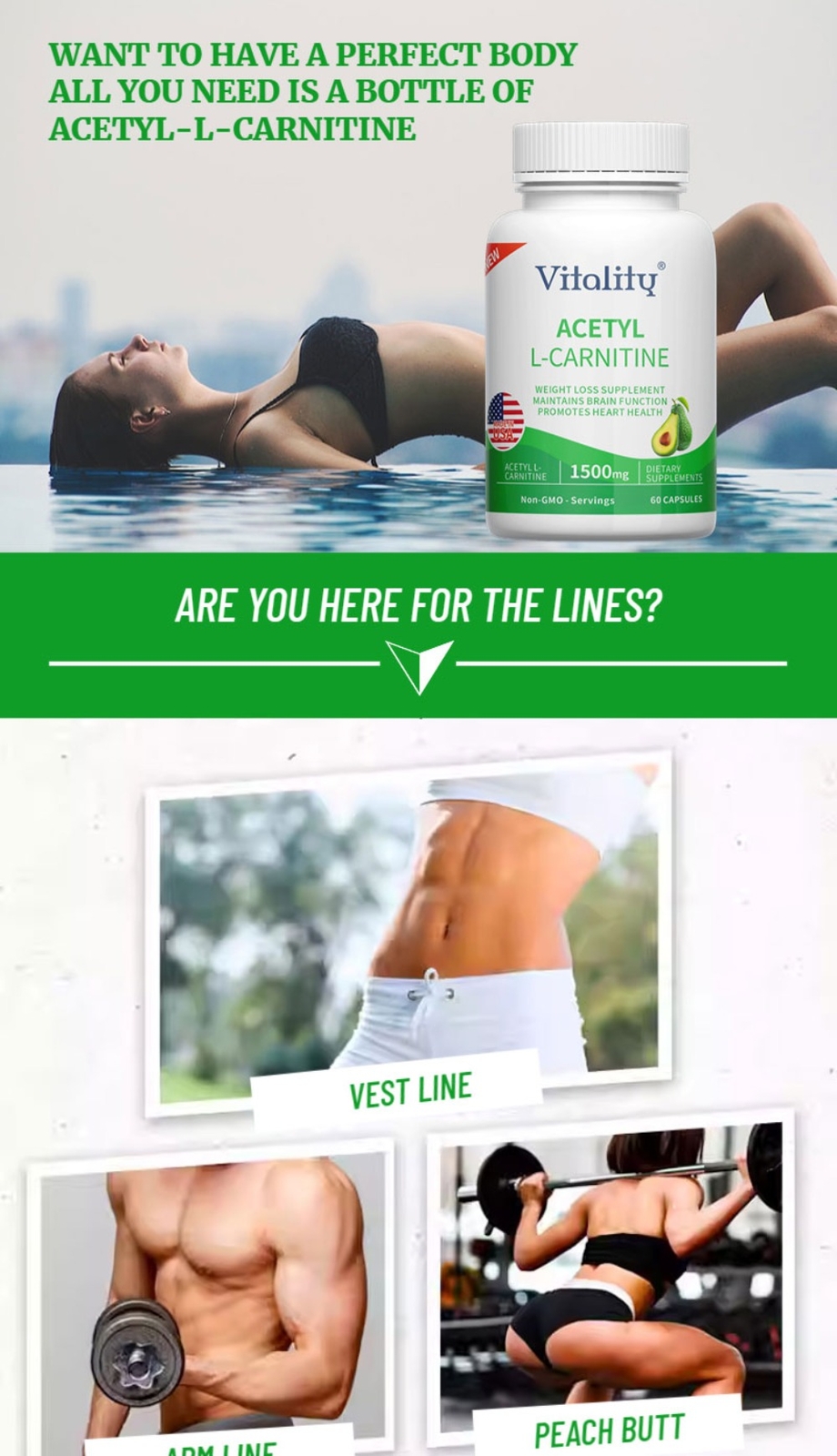 Acetly L-Carnitine 1500mg Softgels Strong Fat Burner Weight Loss Antioxidant