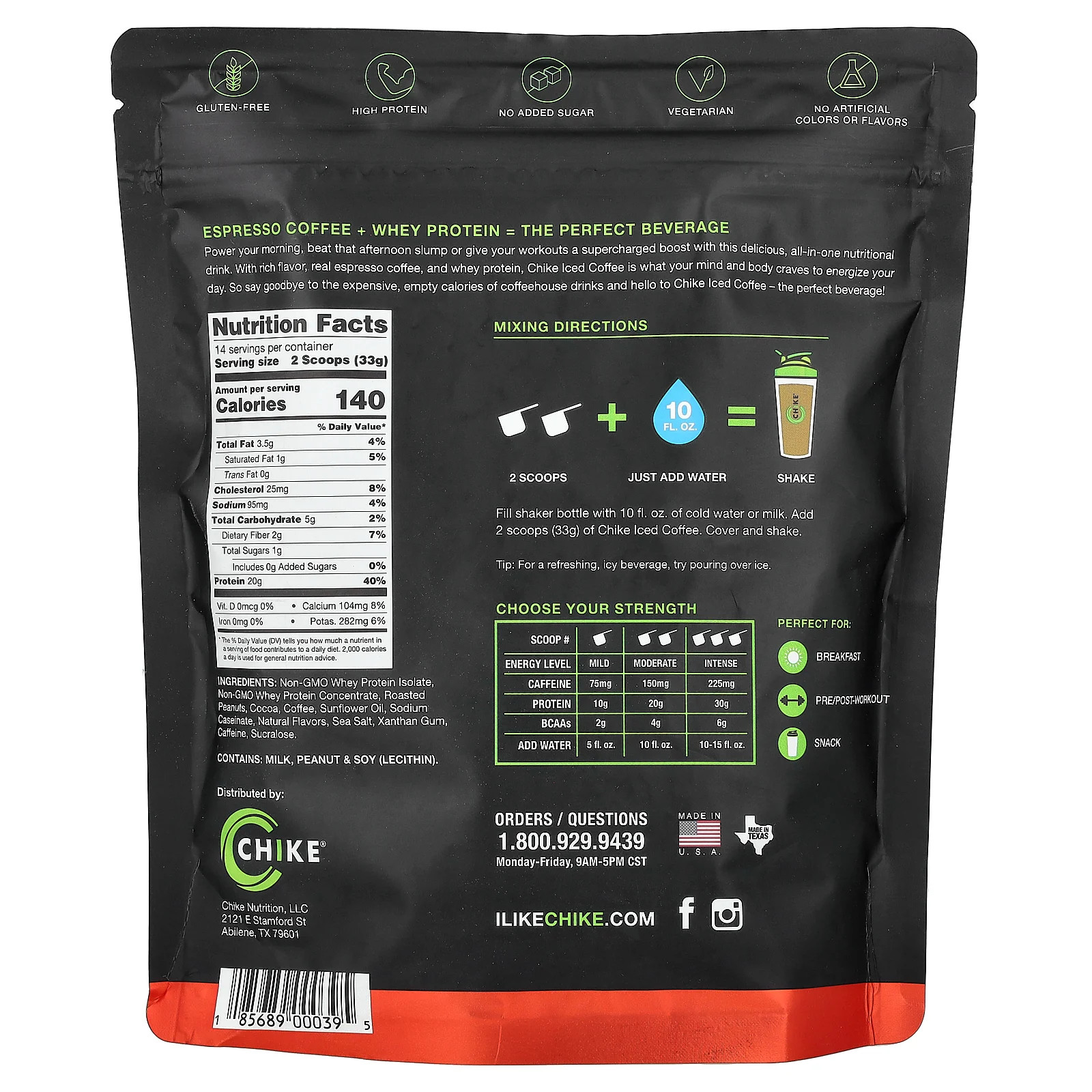High Protein Iced Coffee, Chocolate Peanut Butter, 16.3 oz (462 g)