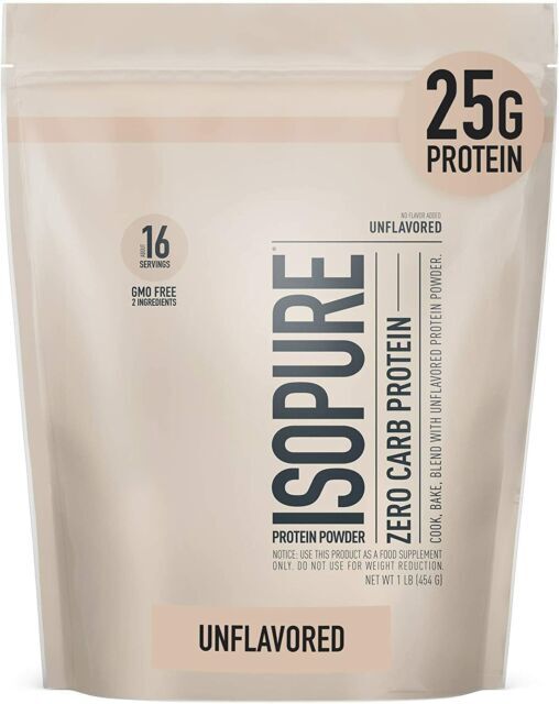 Isopure Protein Powder, Whey Protein Powder, 1 lb. – Unflavored – Exp. 2025