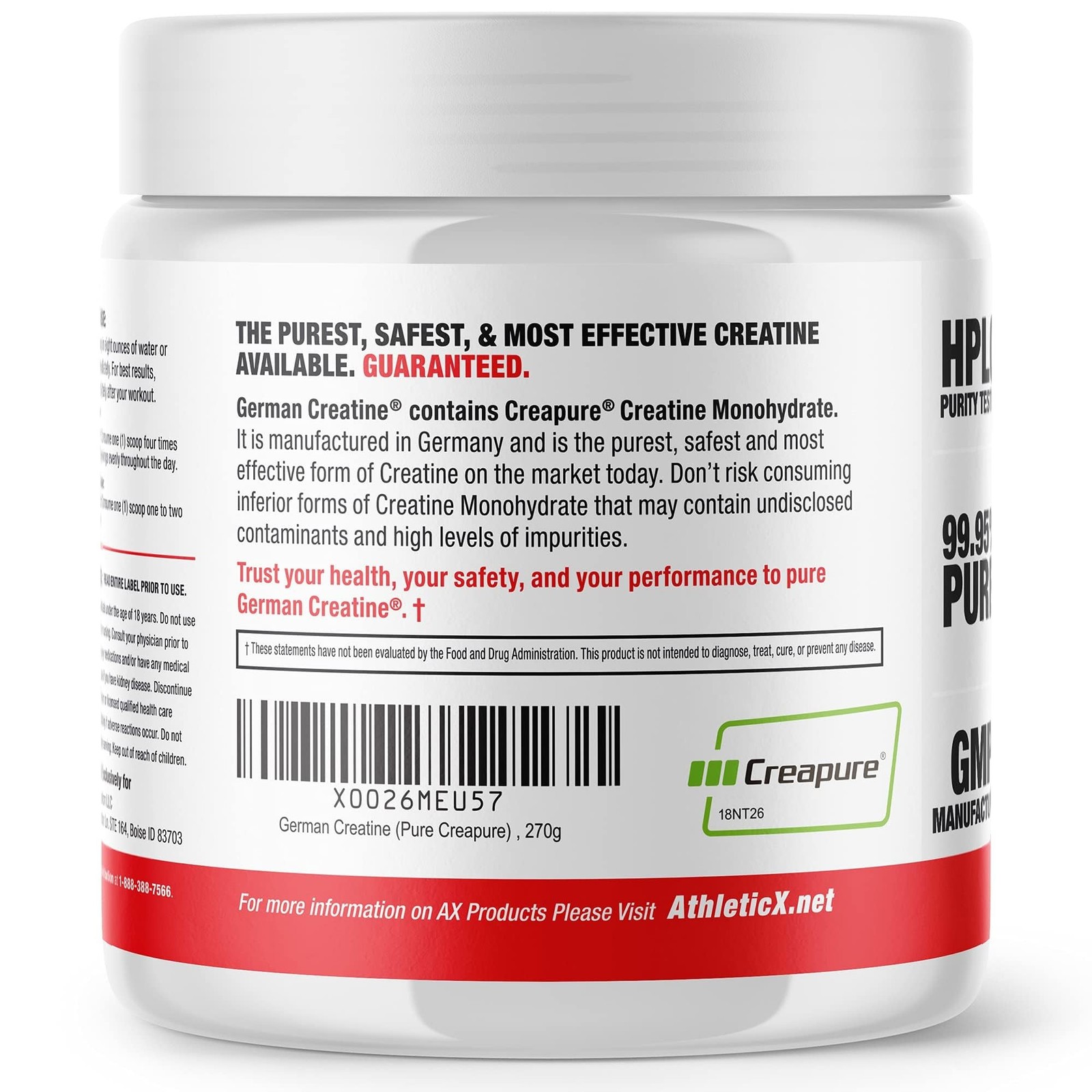 German Creatine – Micronized Creatine Monohydrate Powder, 99.99% Pure Creapur…