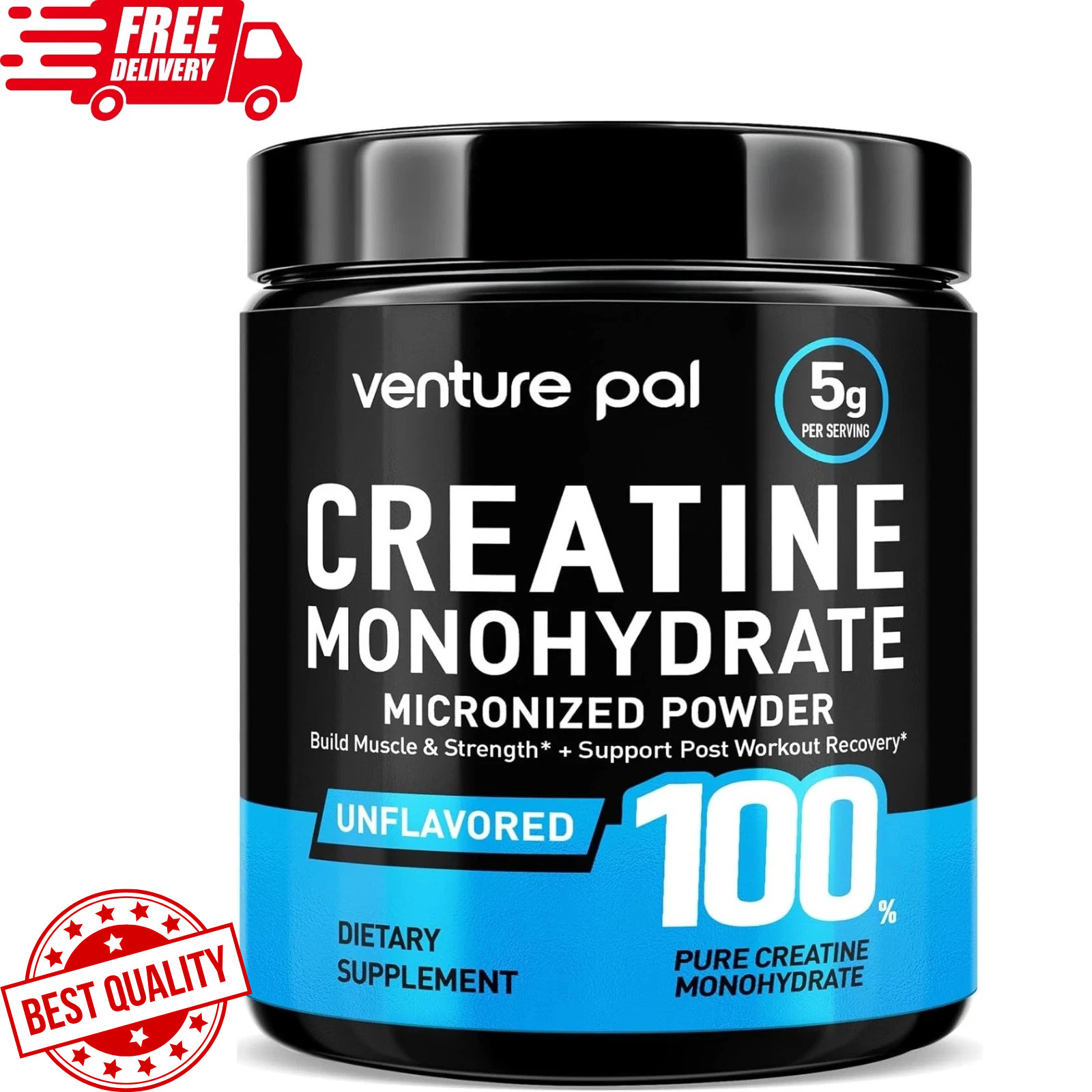 Creatina Monohidratada En Polvo 5g De 60 Porciones Para Mujer Hombre Sin Sabor