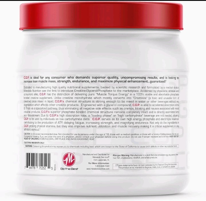 2X New Metabolic Nutrition C.G.P. (Creatine Glycerol Phosphate) Fruit Punch
