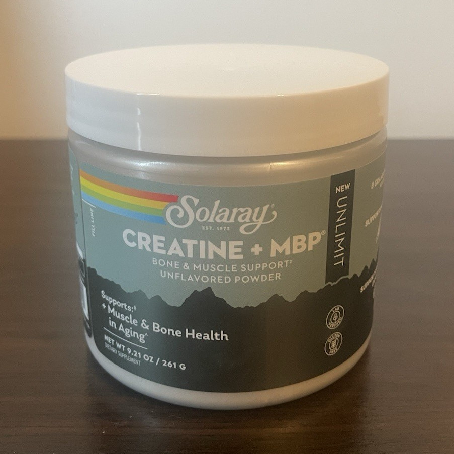 Solaray Creatine + MBP Unflavored Powder Bone & Muscle Support 9.21 oz