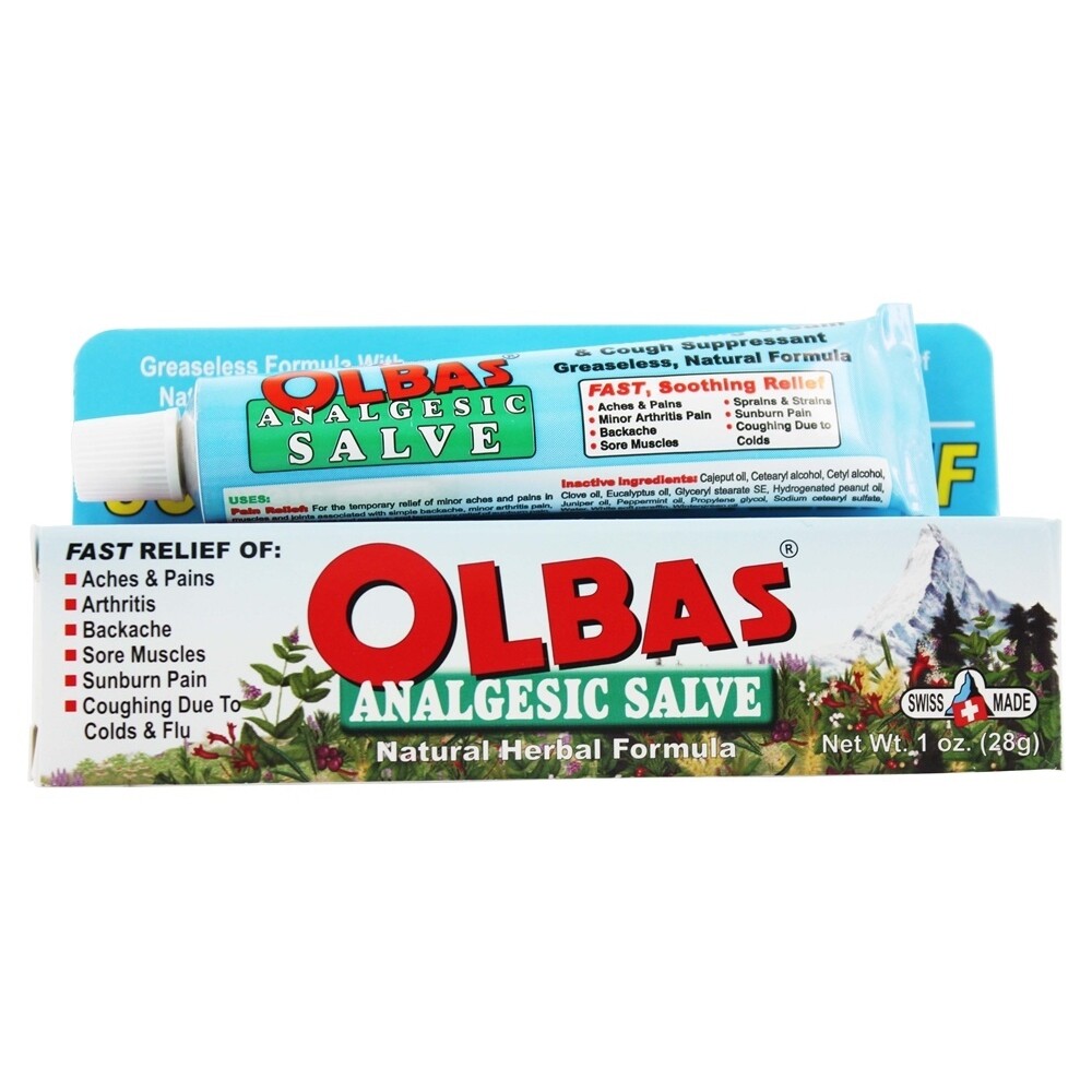 Olbas Analgesic Salve Natural Herbal Formula Pain Relieving Cream, 1 Ounces