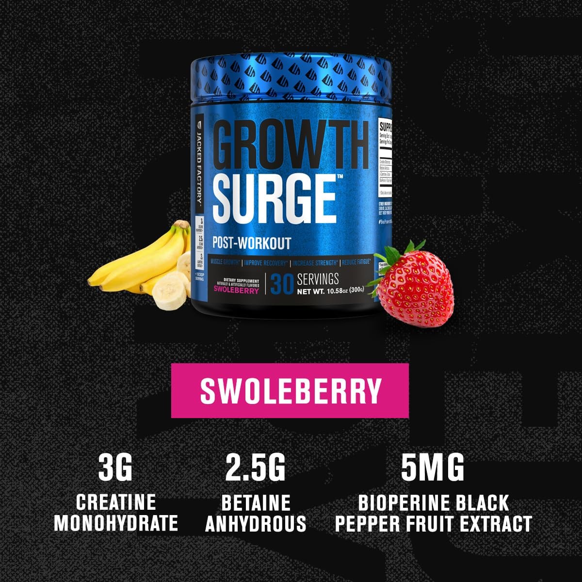 Jacked Factory Growth Surge Creatine Post Workout w/L-Carnitine – Daily Muscle B