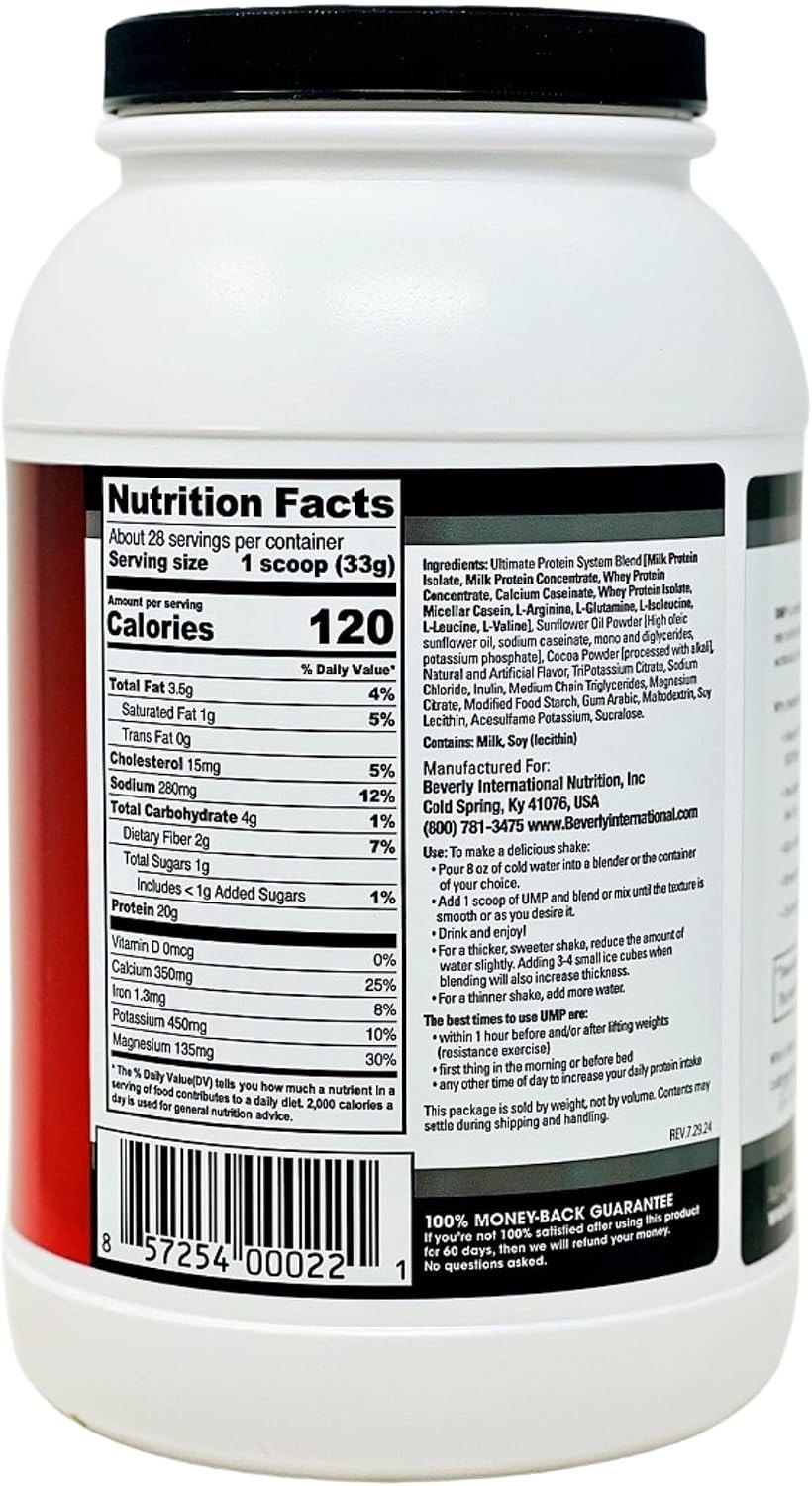 Beverly International UMP Protein Powder Chocolate 2pd (EXPIRES 09/2026)