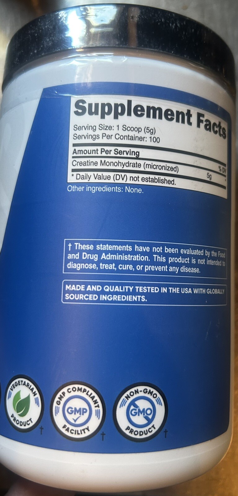 Sealed! Nutricost Pure Creatine Monohydrate 500 Gram Powder 01/2027 Expiration