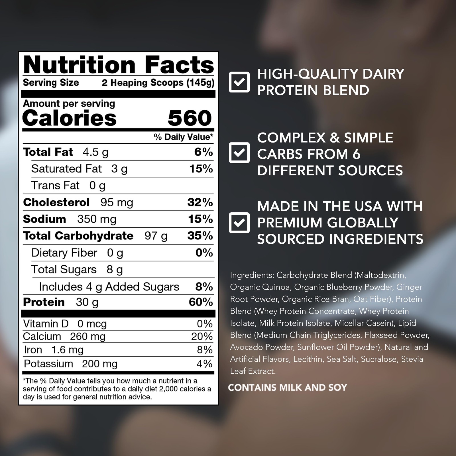 Rival Nutrition Clean Gainer I High Protein Lean Gainer Powdered Drink Mix I