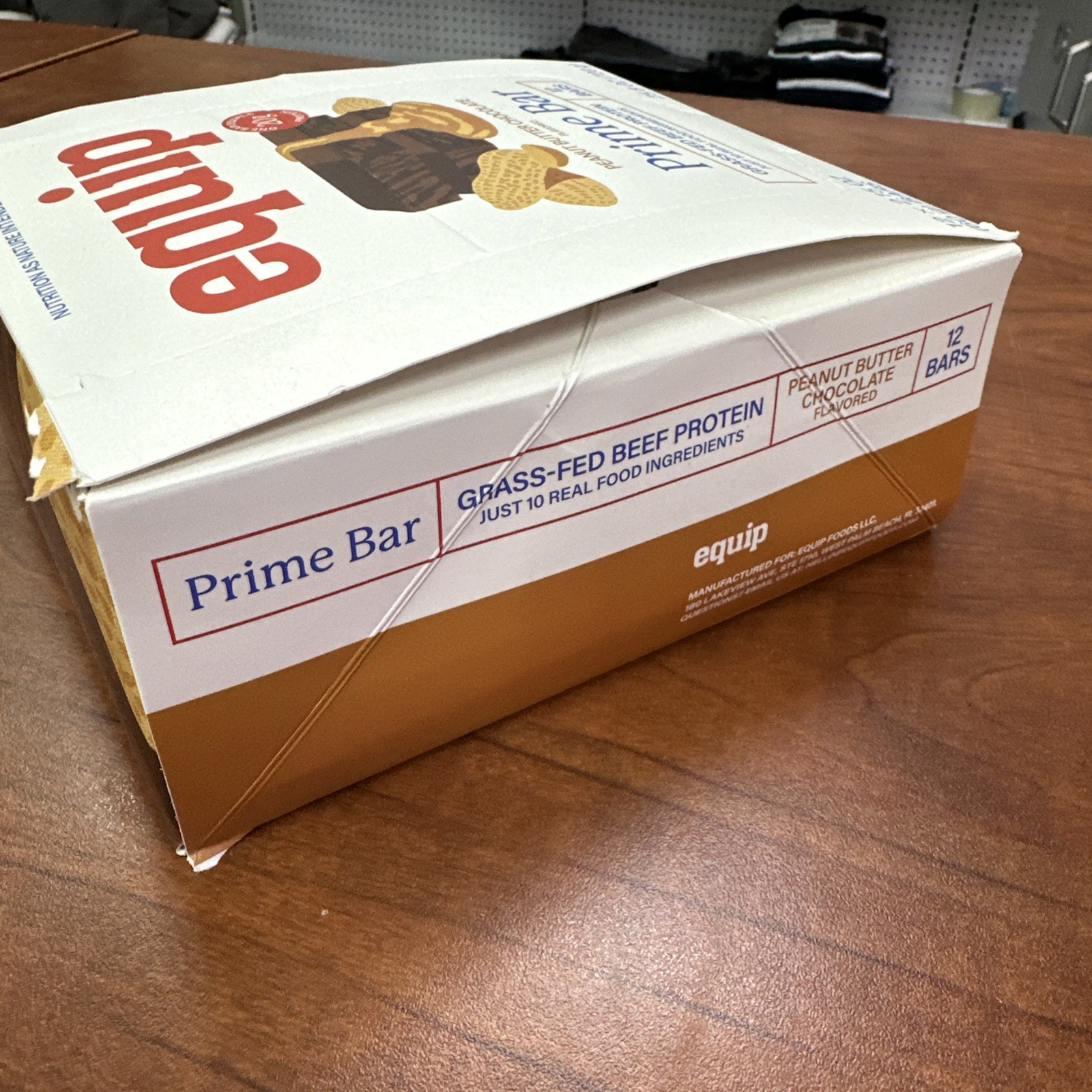 Equip Prime Bar Peanut Butter Chocolate – 12 Count Exp. 4/1/2027