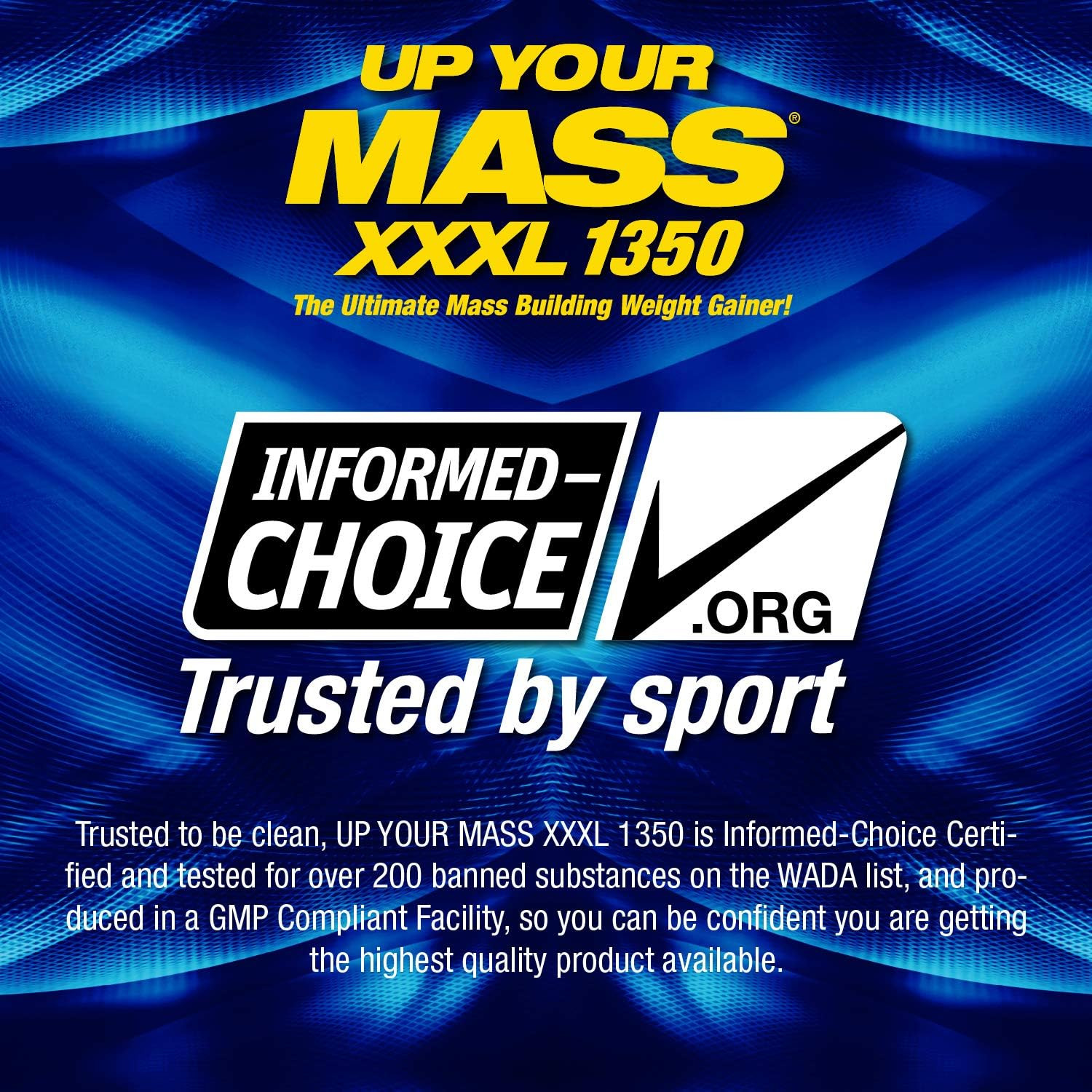 MHP UYM XXXL 1350 Mass Building Weight Gainer, Muscle Mass Gains, W/50G Protein,