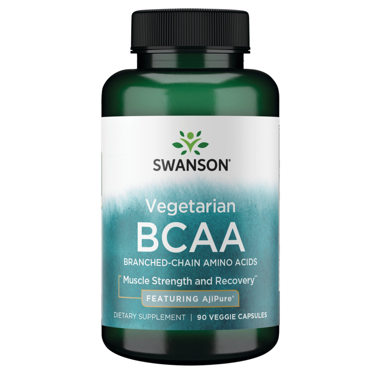 Swanson Ajipure Branched-Chain Amino Acids, Pharmaceutical Grade 90 Veg Capsules