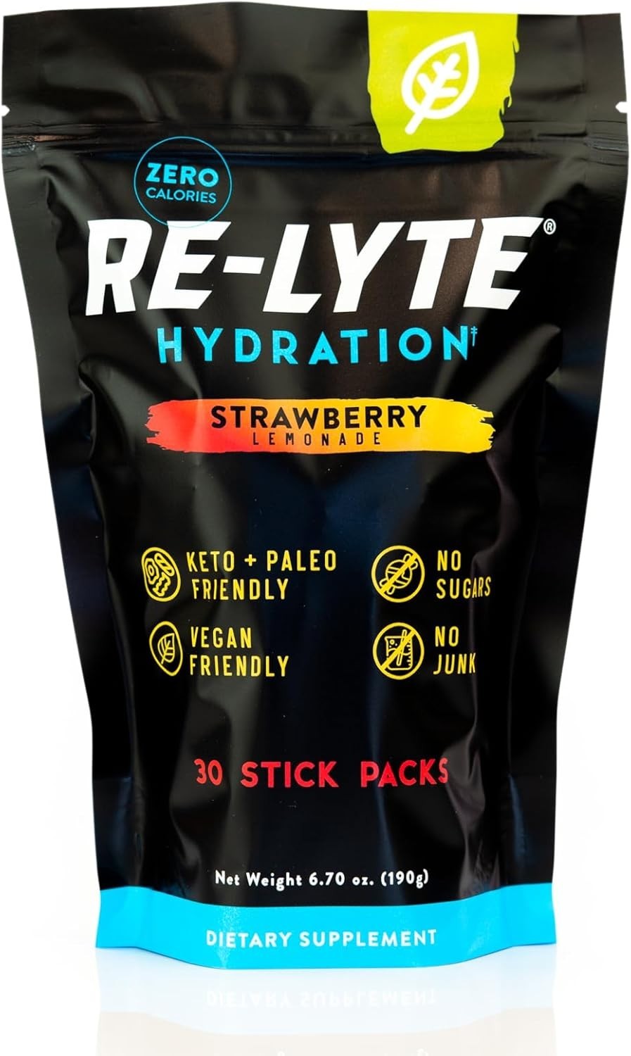 REDMOND Re-Lyte Hydration Electrolyte Drink Mix – Strawberry Lemonade Flavor
