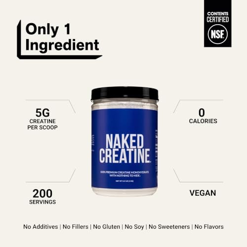 Creatine Monohydrate Powder 1000g 200 Servings Bulk Muscle
