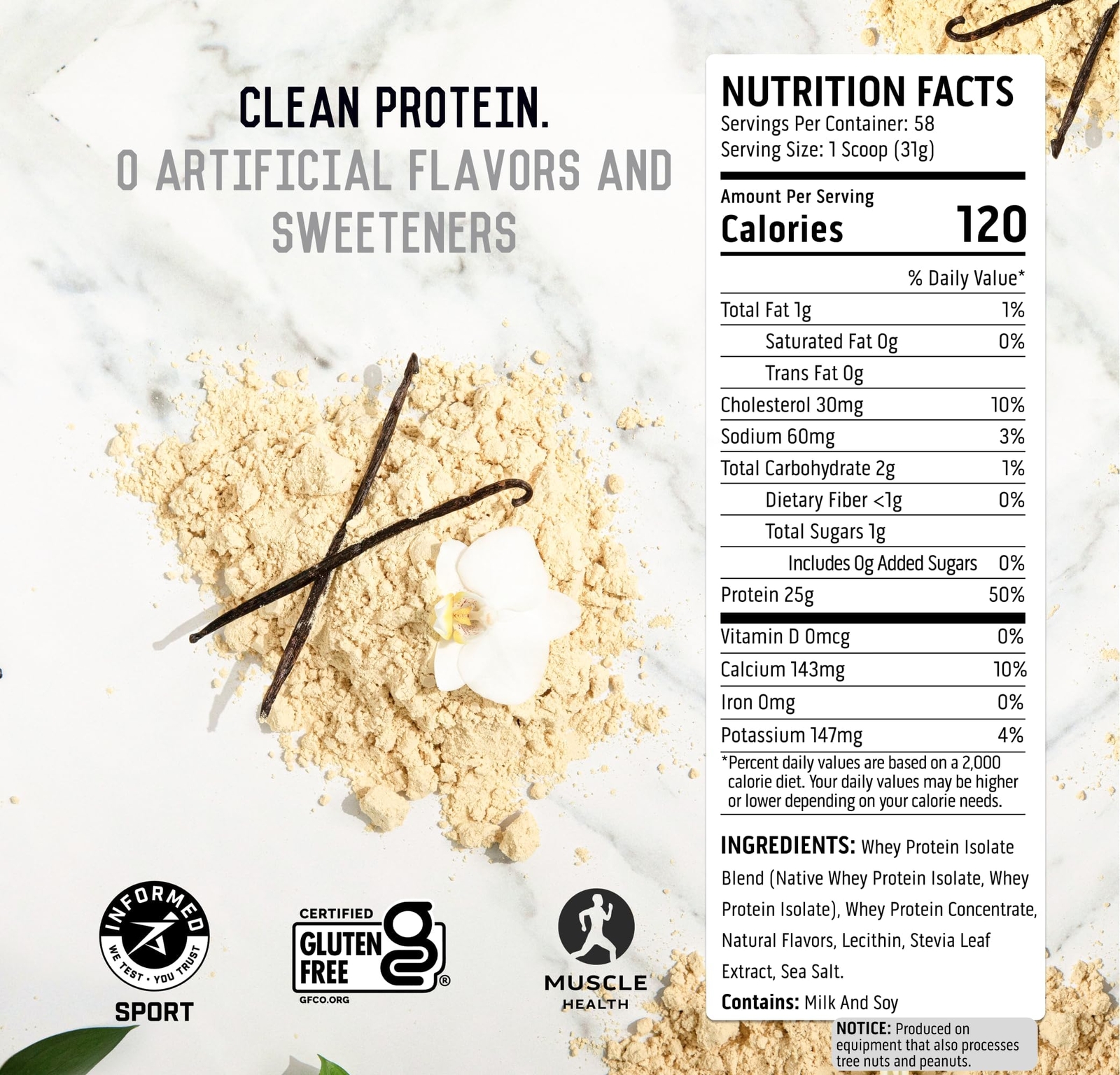 Ascent 100% Whey Native Whey Protein Blend – Clean Post Workout Recovery Dige…