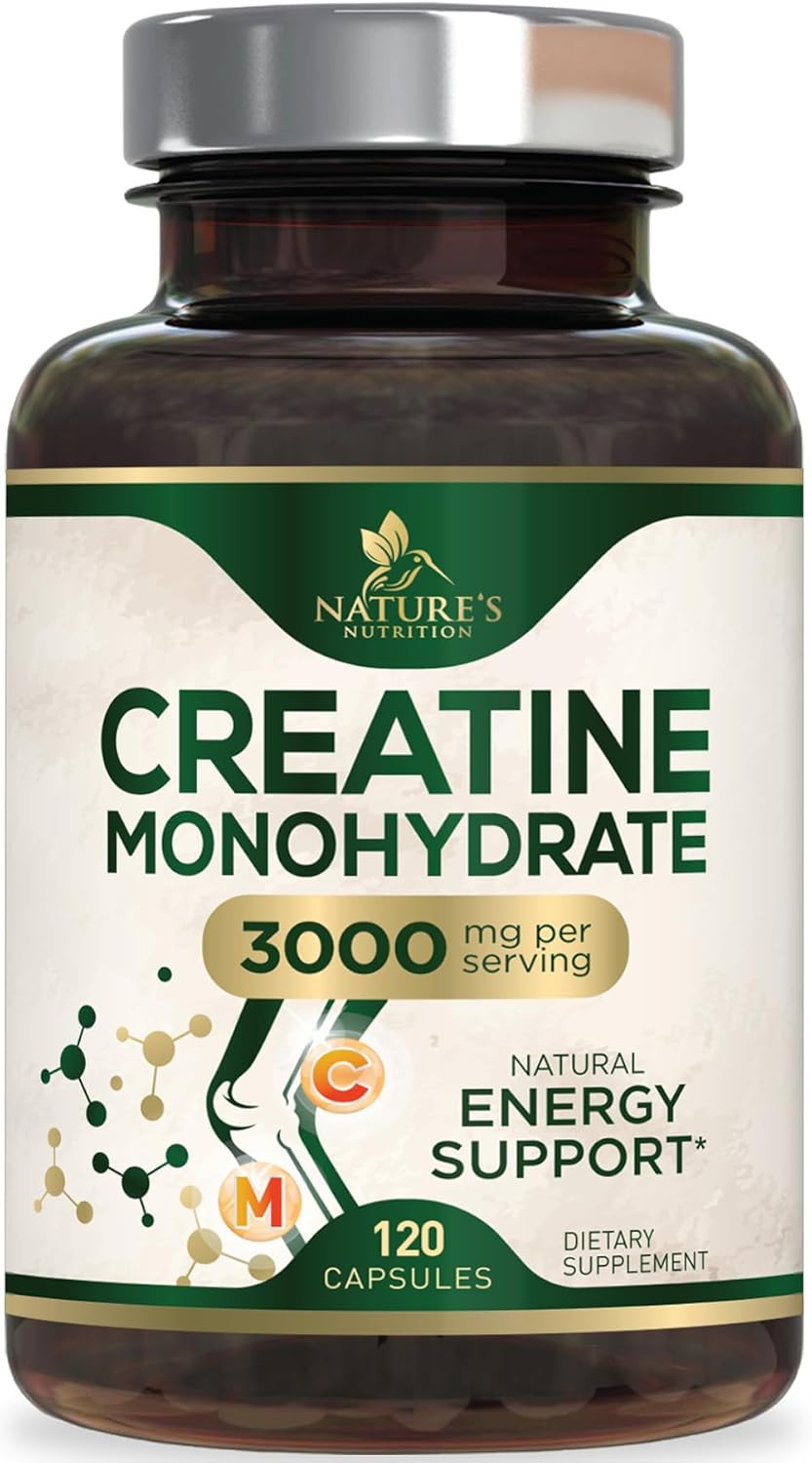 Creatine Monohydrate Capsules 3000Mg – Best Micronized Creatine Powder – Support