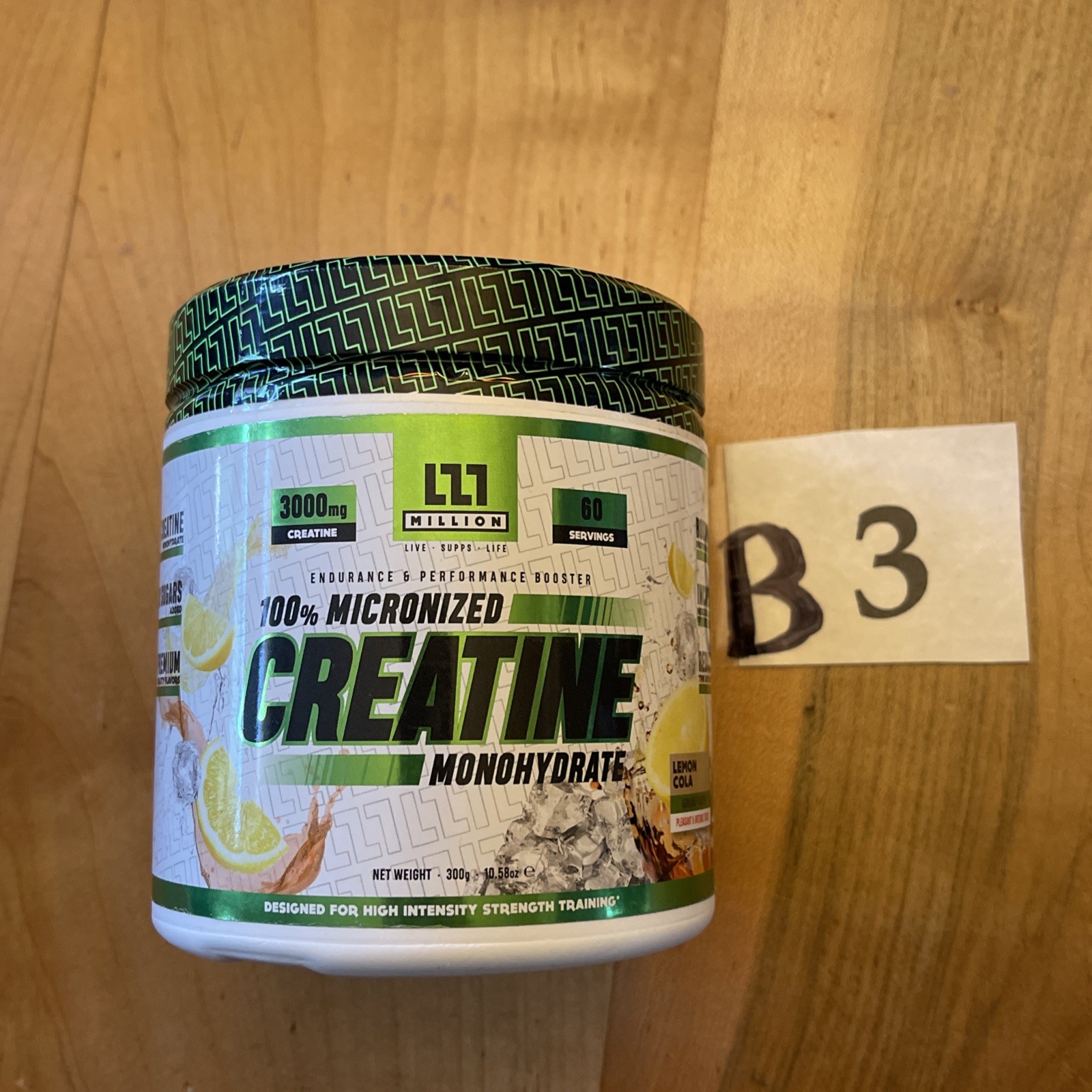 MILLION SUPPS 100% Micronized Creatine Monohydrate 10.58oz (LEMON COLA) New!