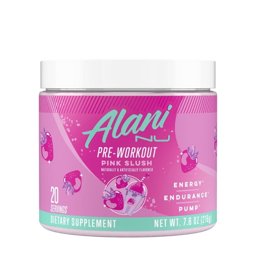 Alani Nu Nutrition Pre-Workout Energy Supplement Powder – Pink Slush – 7.6oz